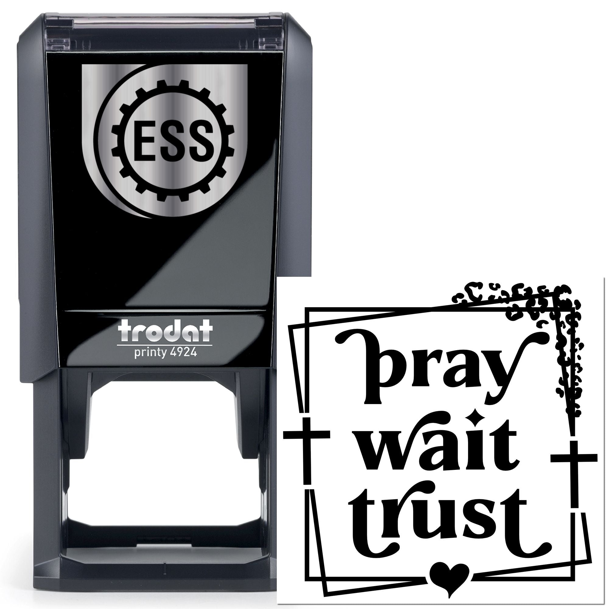 Self-Inking Faithful Waiting Papercraft Stamp | Engineer Seal Stamps