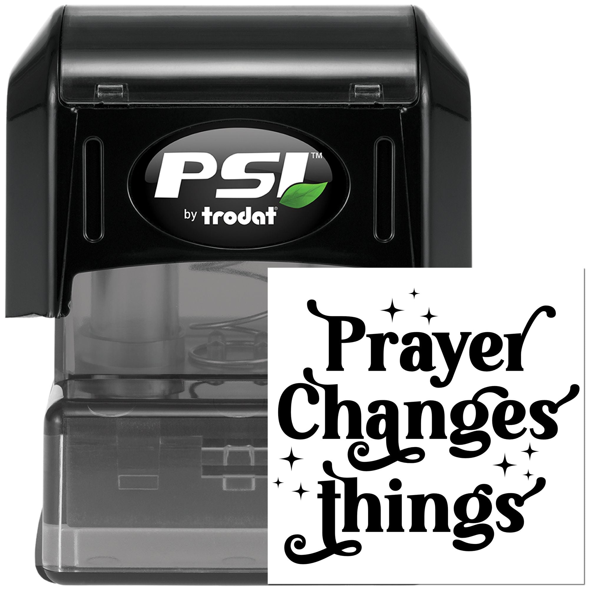 Pre-Inked Prayer Changes Things Handcraft Stamp