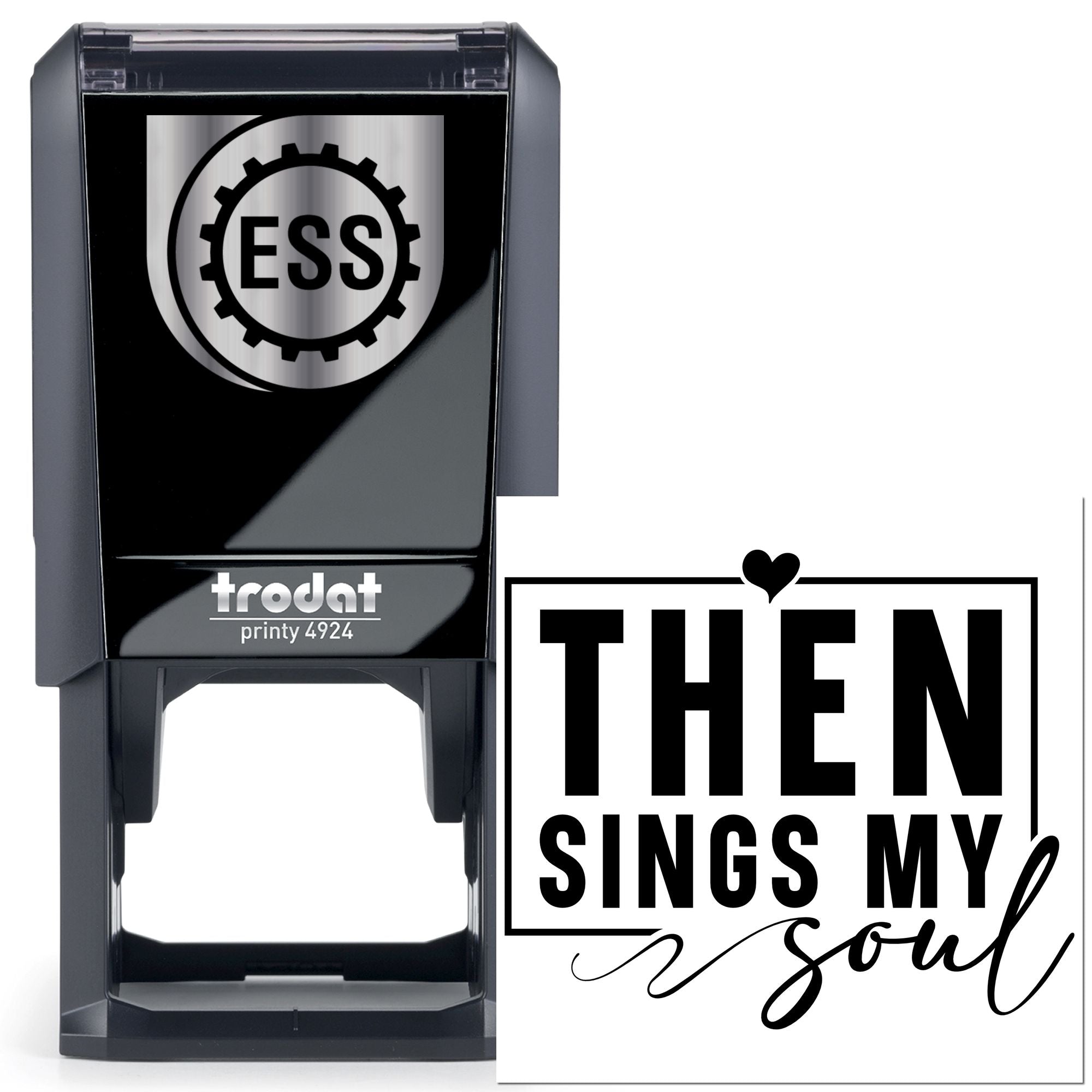 Self-Inking Soulful Hymn Note Card Stamp