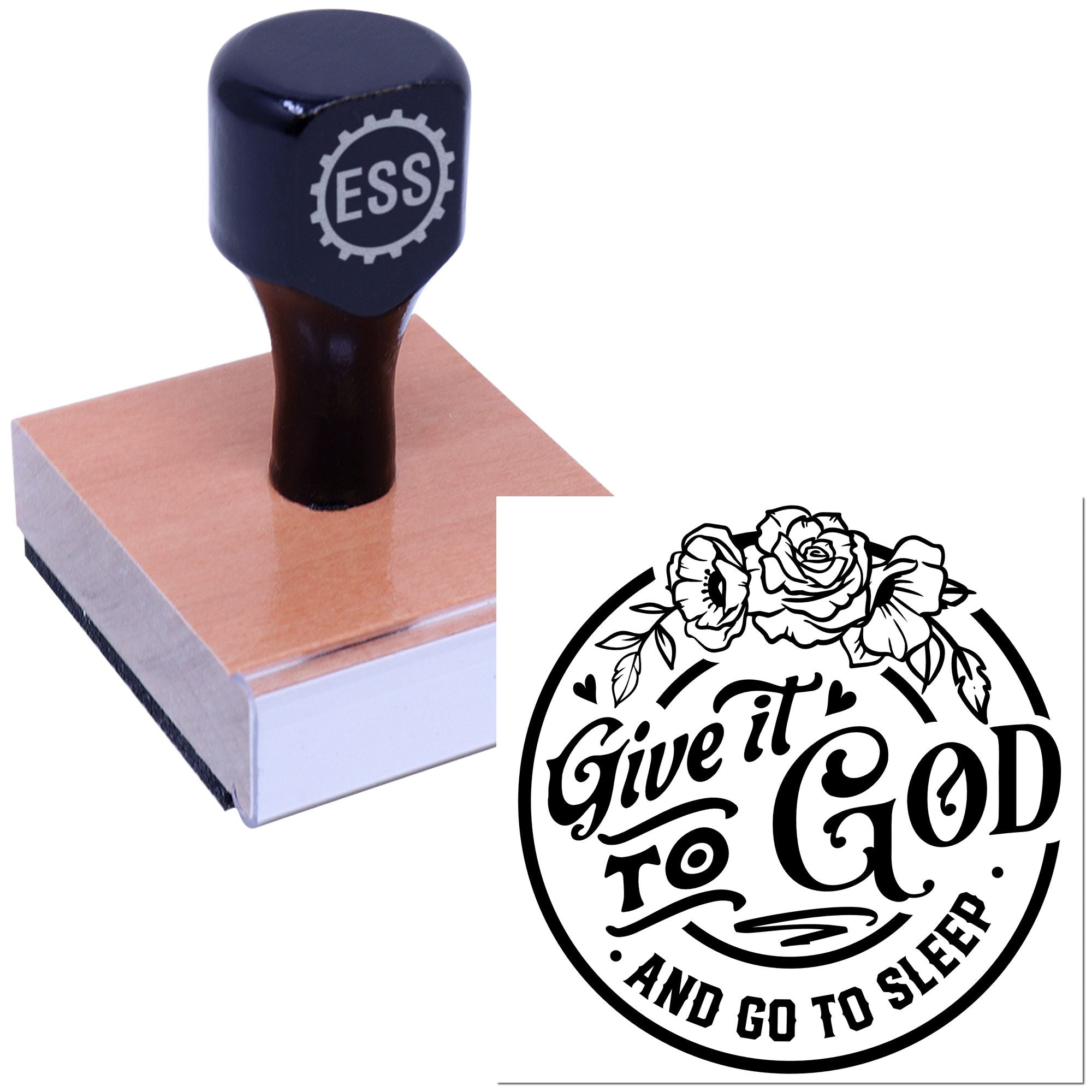 Divine Rest Reminder Postcard Rubber Stamp