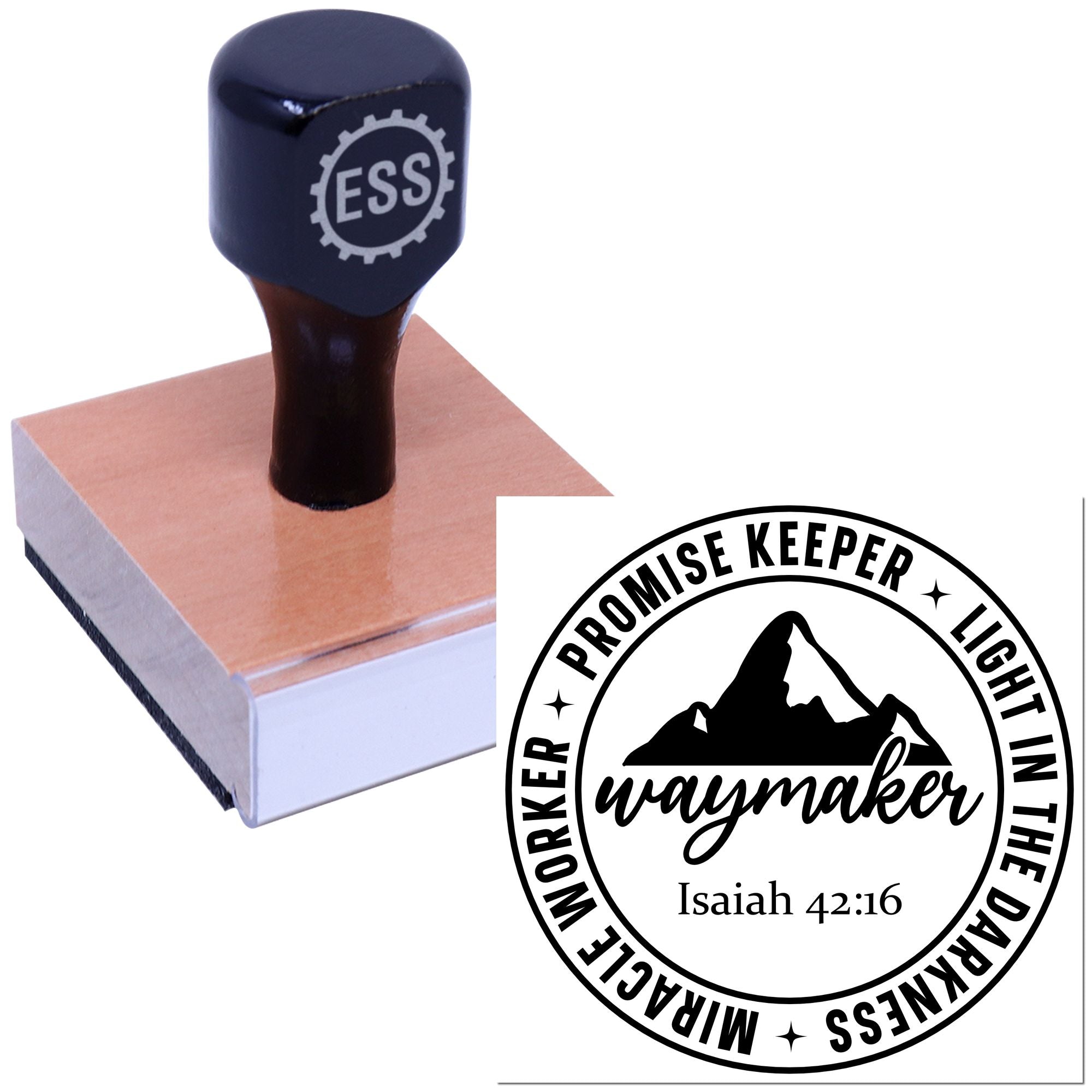 Divine Waymaker Seal Favor Tag Rubber Stamp