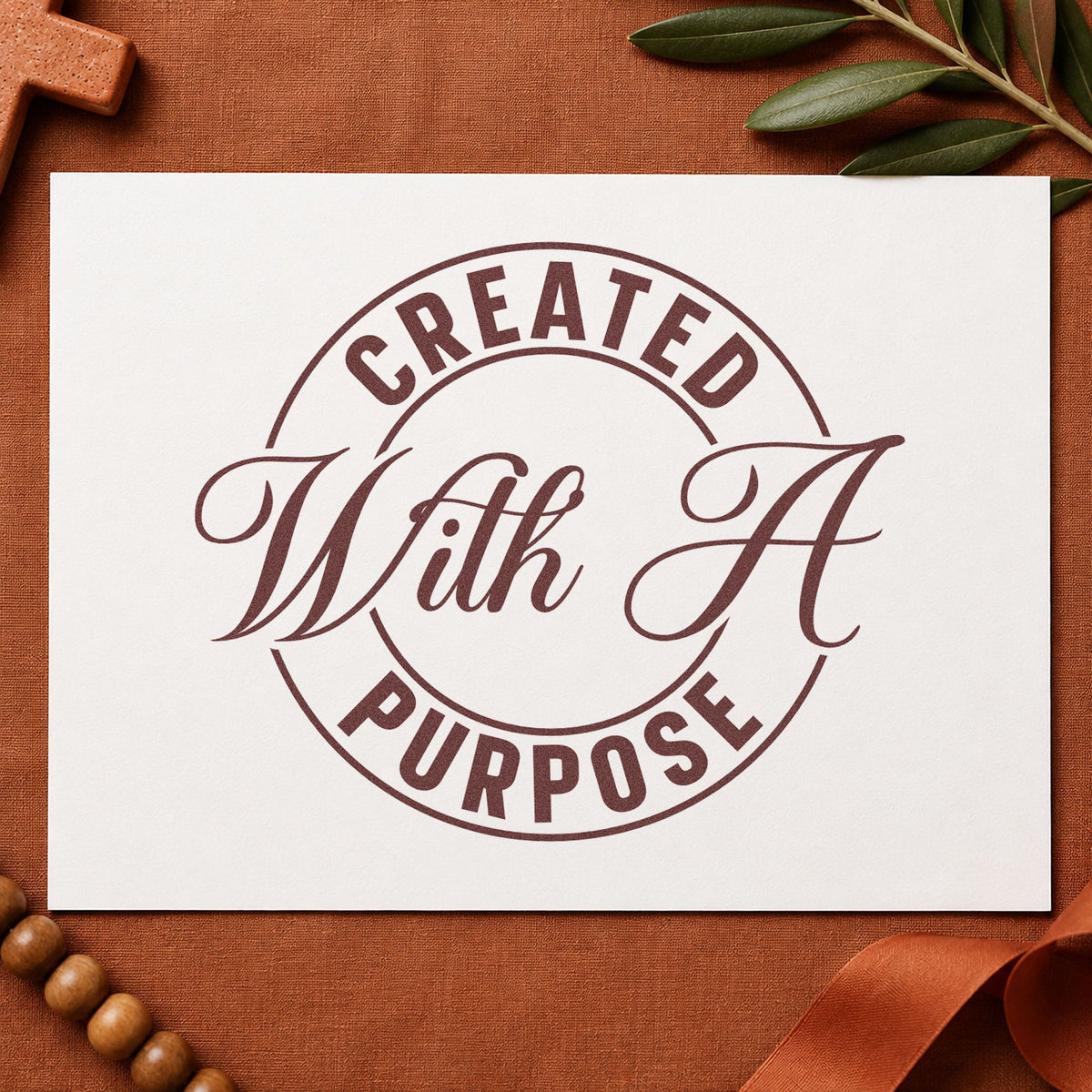 Created with a Purpose Badge rubber stamp printed in brown ink, ready for talent show pages and similar paper crafts.