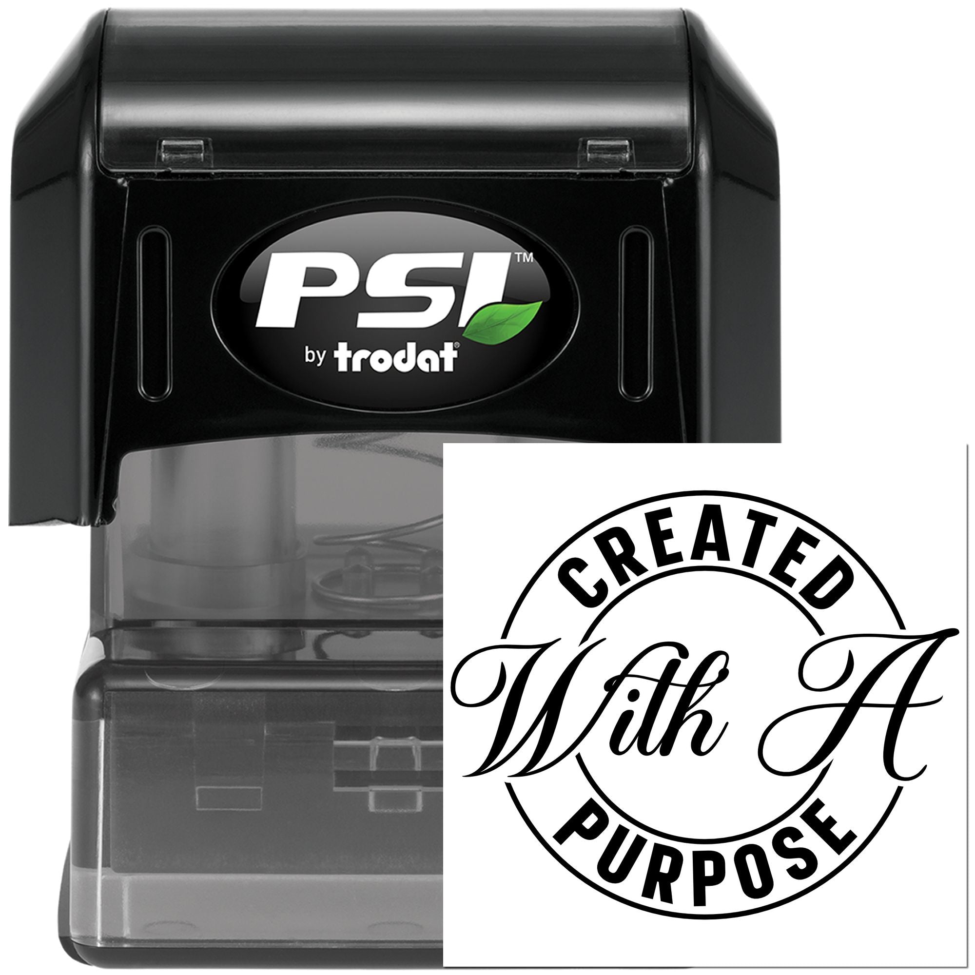 Pre-Inked Created With Purpose Favor Tag Stamp