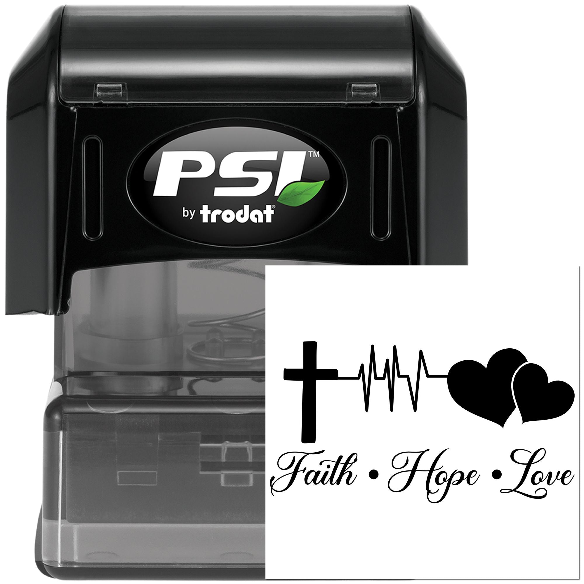 Pre-Inked Faith Hope Love Craft Stamp