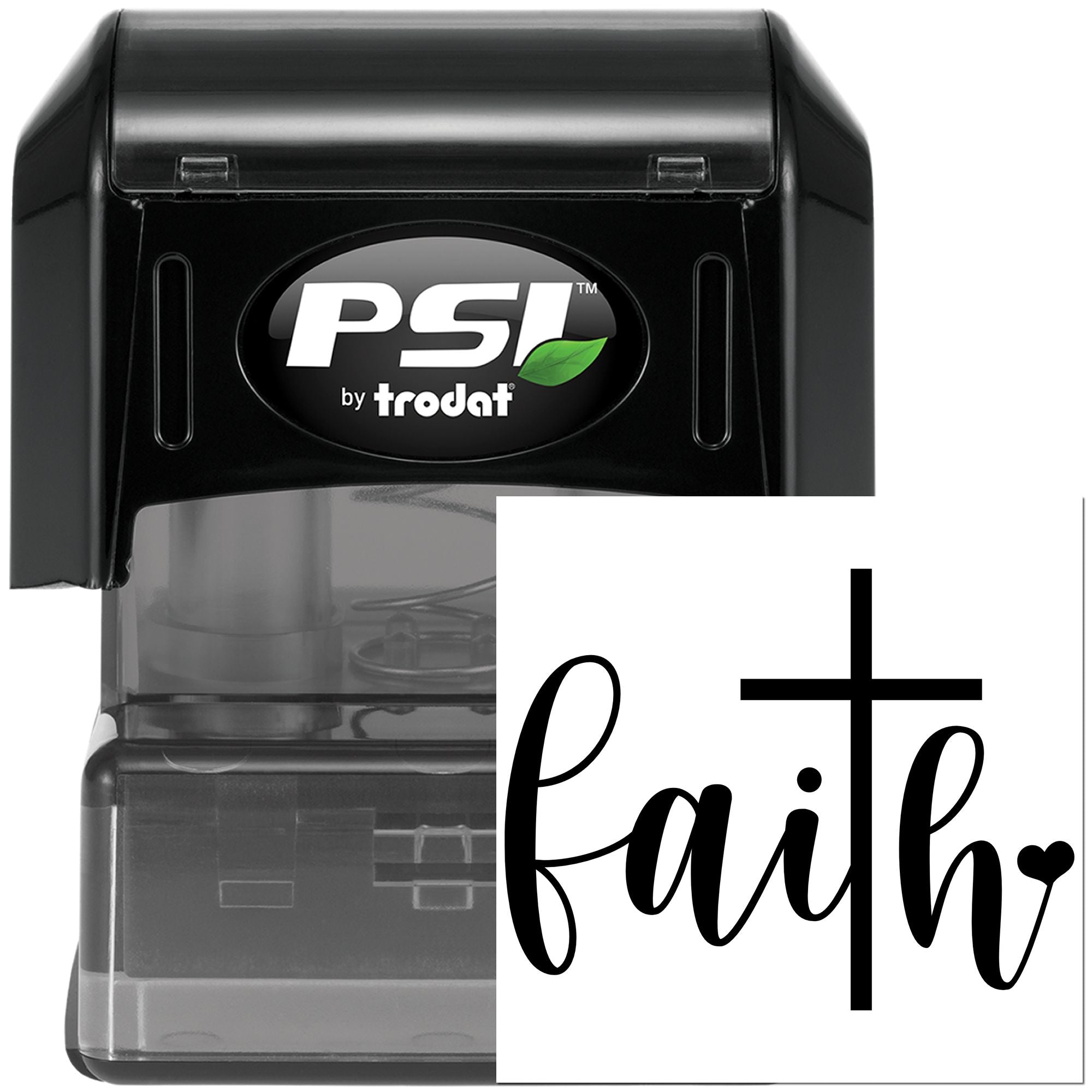 Pre-Inked Faith Cross Symbol Scrapbooking Stamp