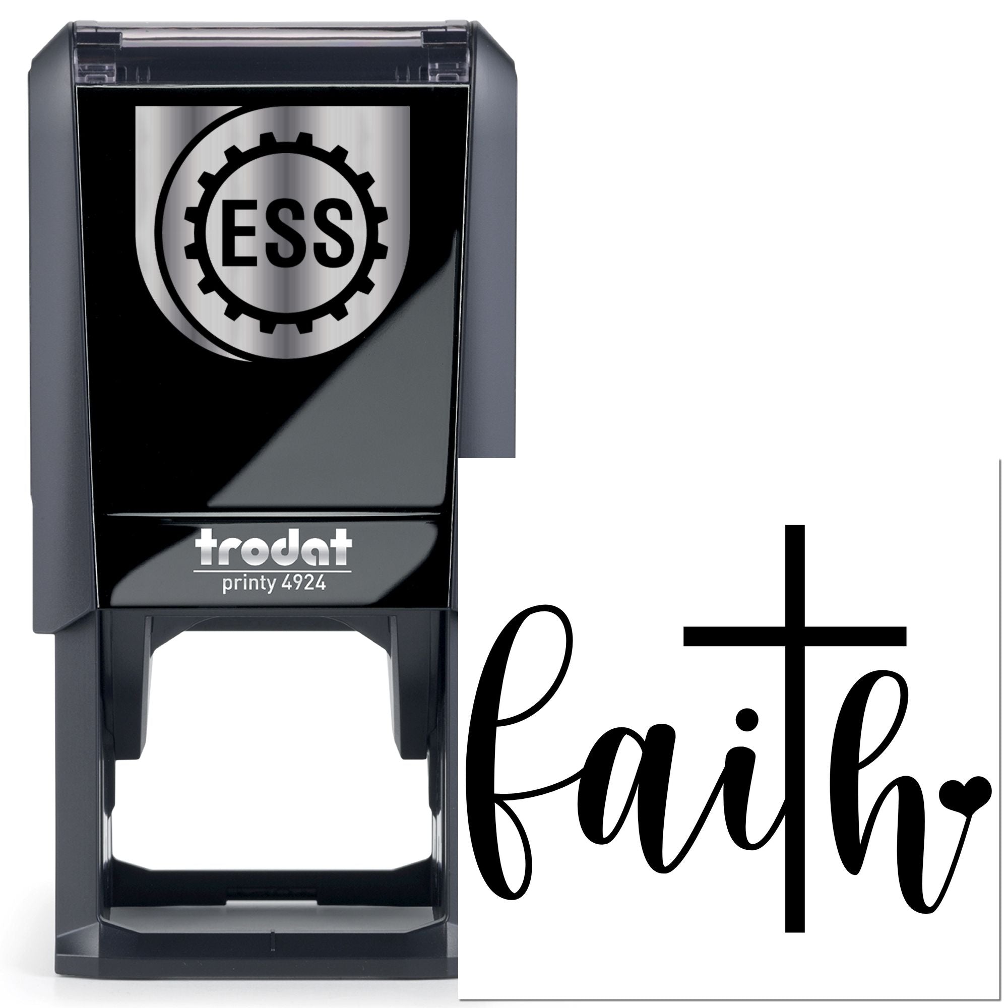 Self-Inking Faith Cross Card Stamp