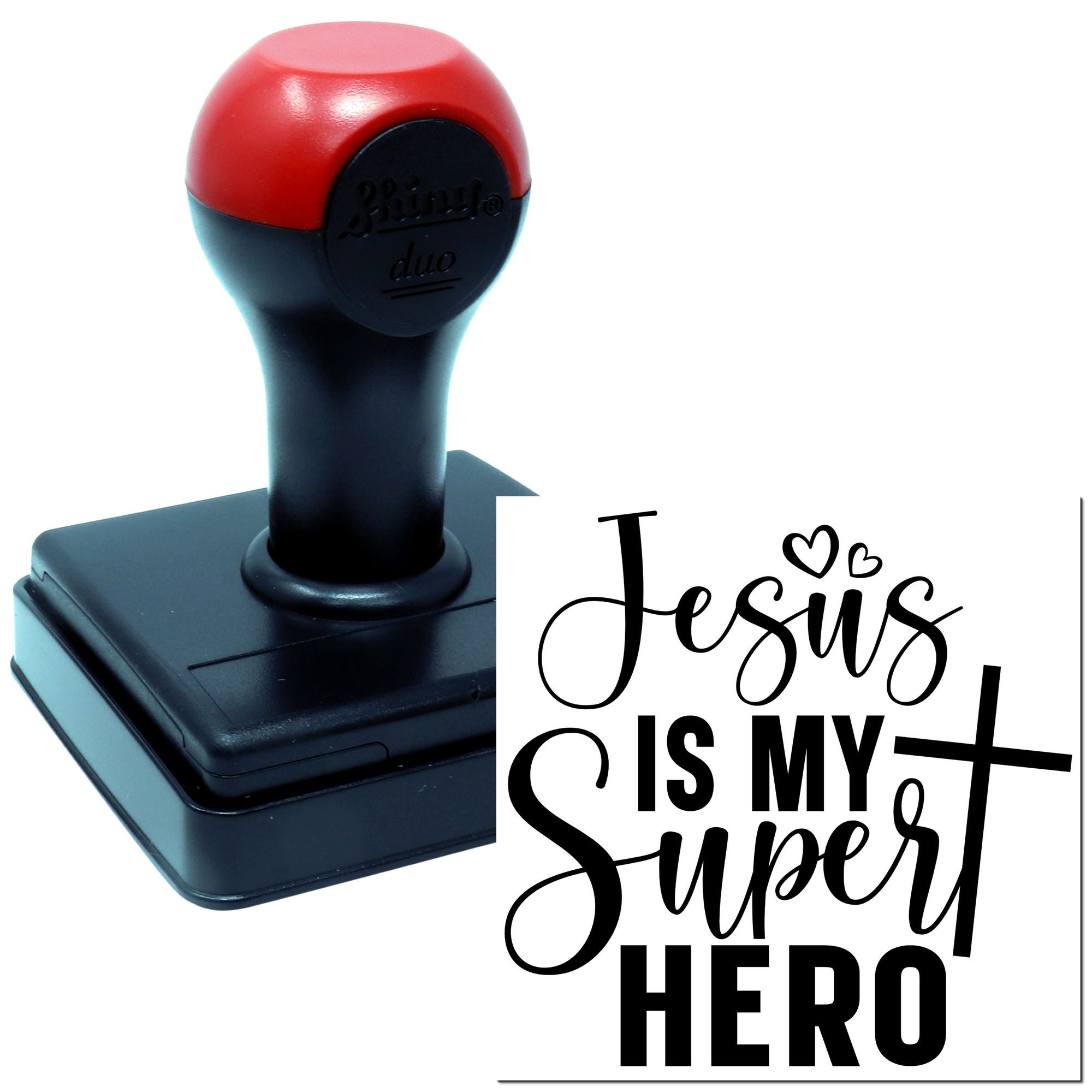 Duo Jesus Is My Superhero Graphic Hand Stamp