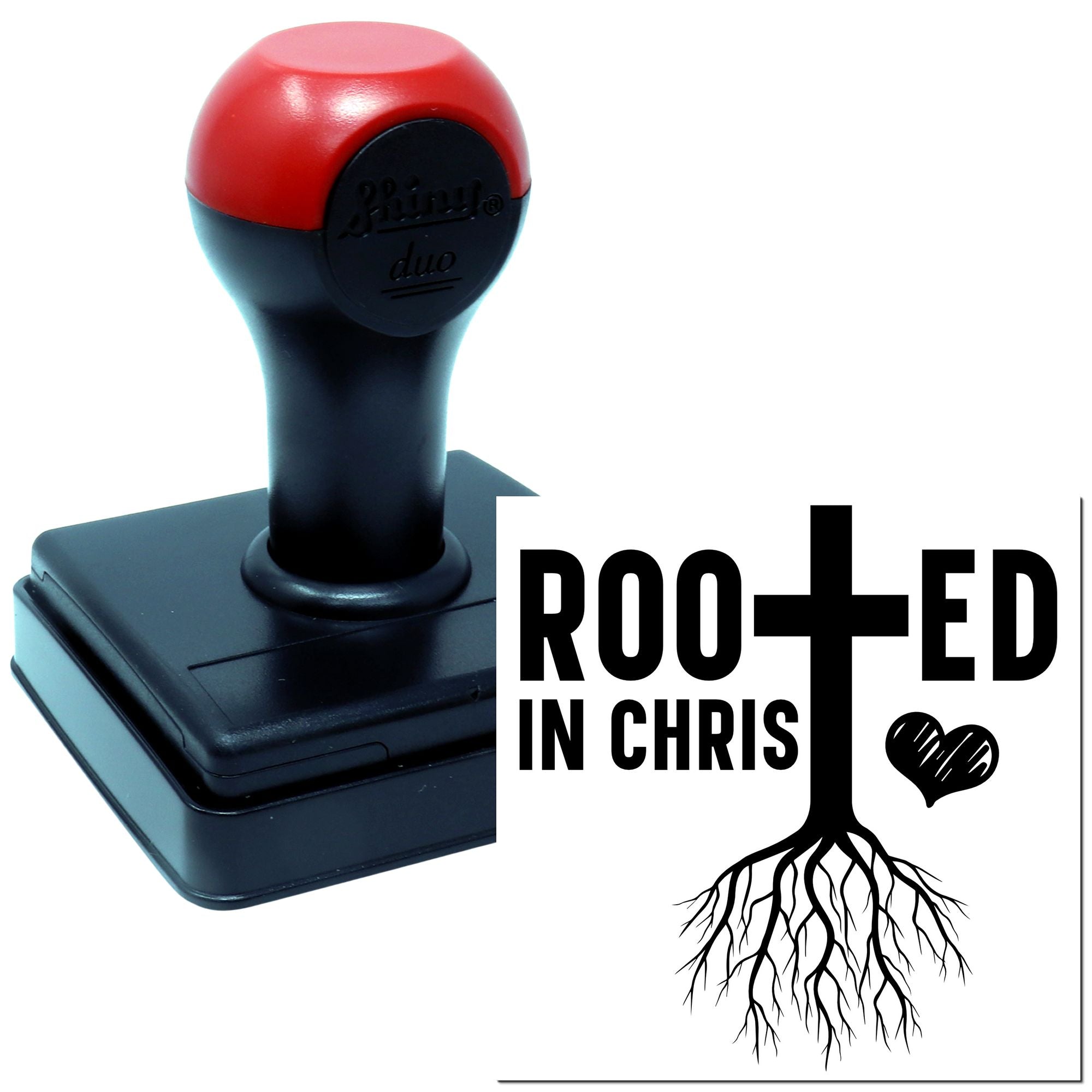 Duo Rooted In Christ Cross Roots Hand Stamp