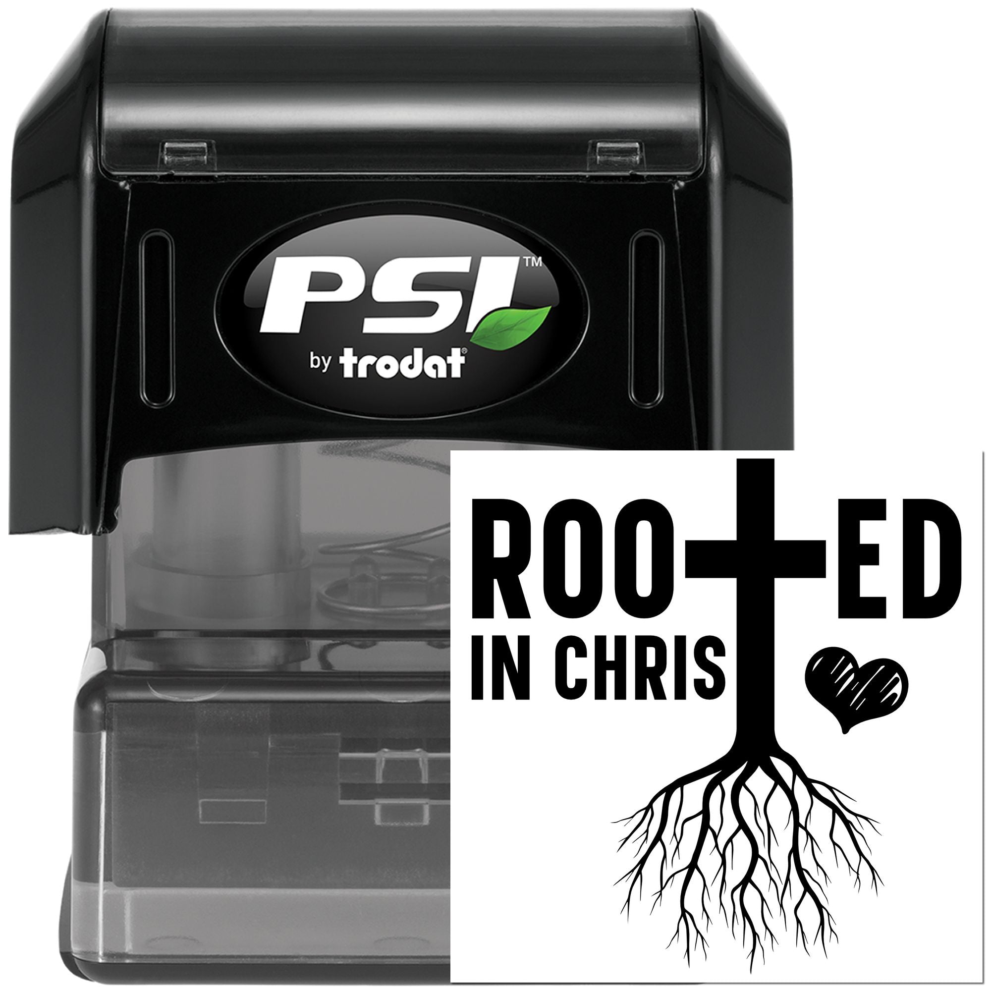 Pre-Inked Rooted In Christ Paper Craft Stamp