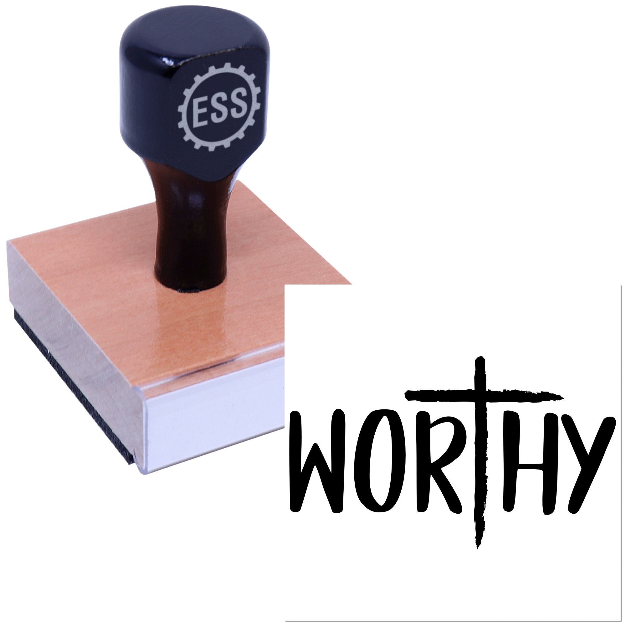 Crossworthy Faith Emblem Journaling Rubber Stamp