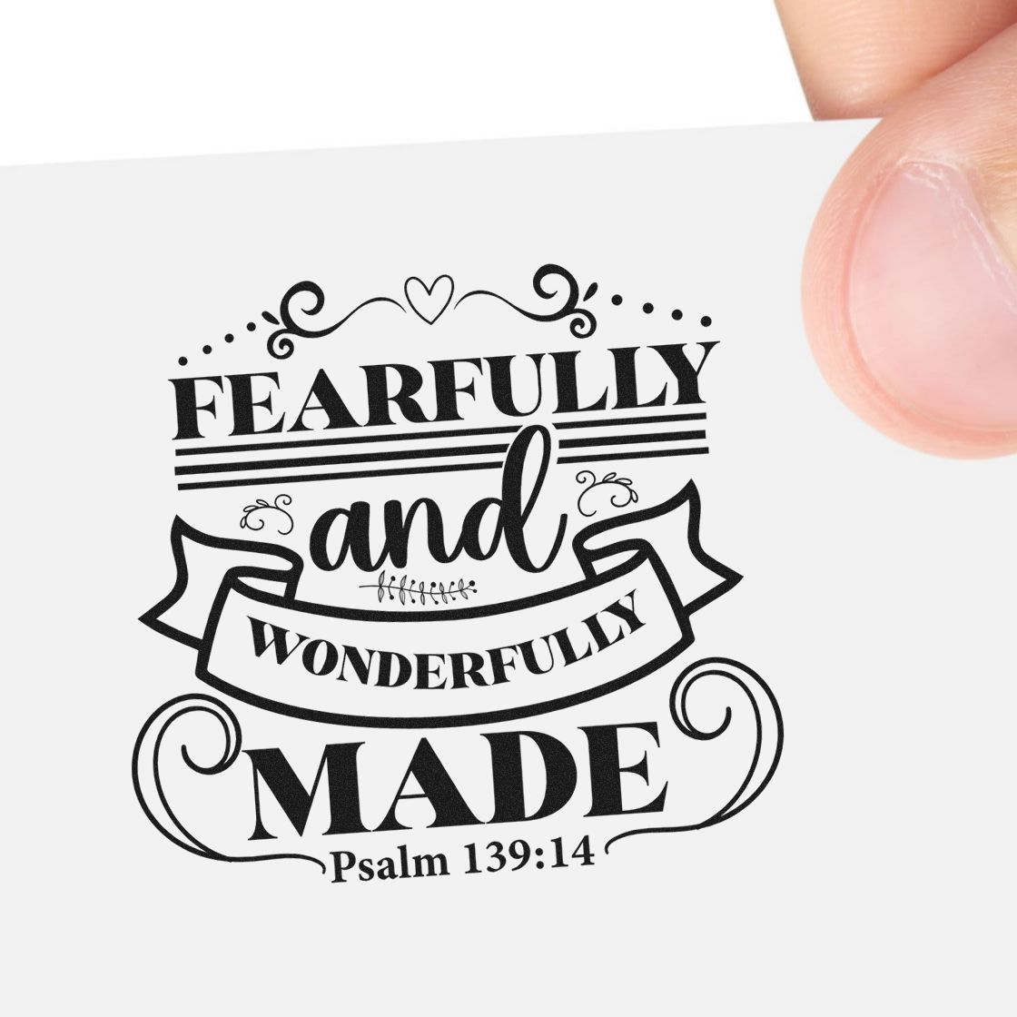 Self-Inking Fearfully Made Note Card Stamp
