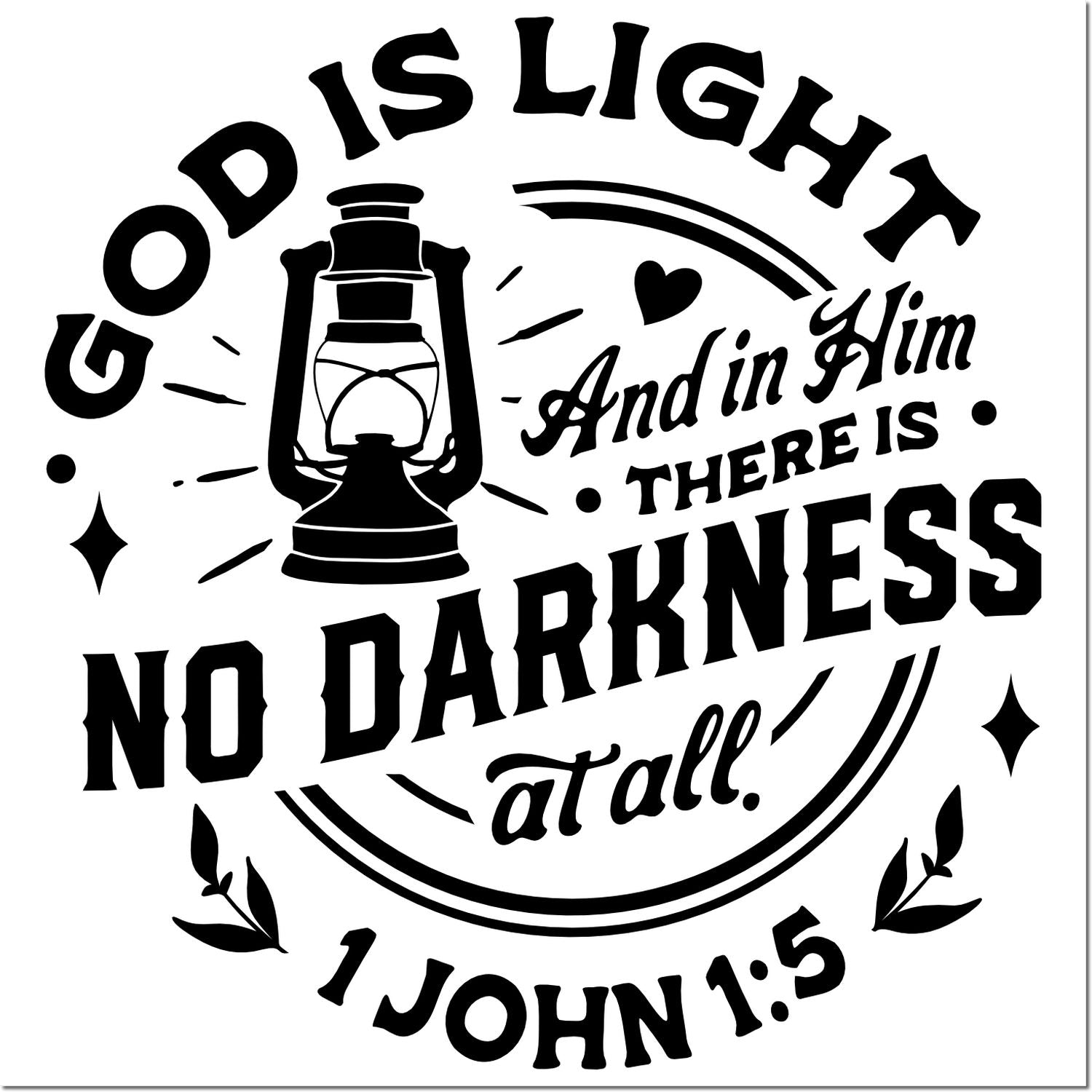 Pre-Inked God Is Light Greeting Card Stamp