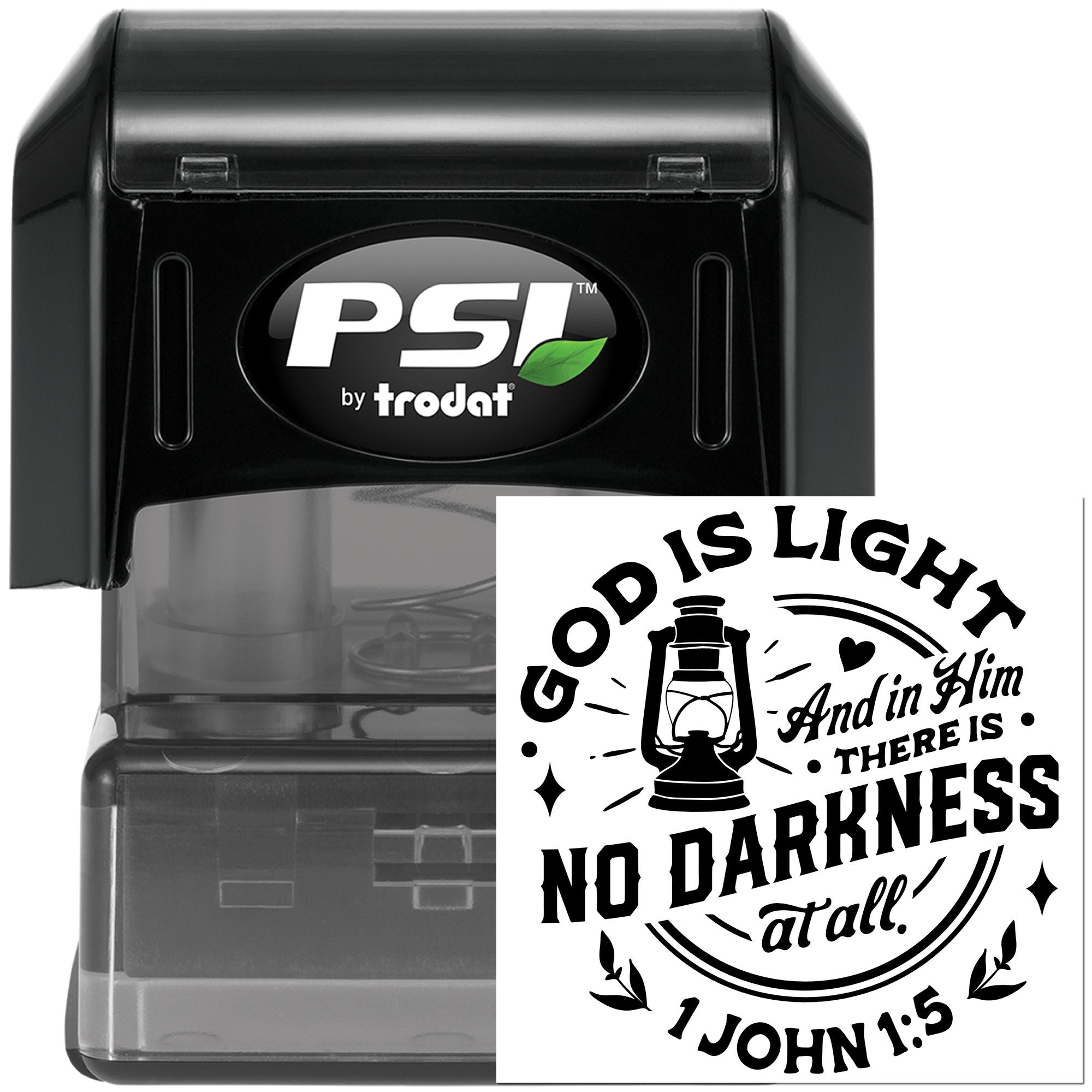 Pre-Inked God Is Light Greeting Card Stamp