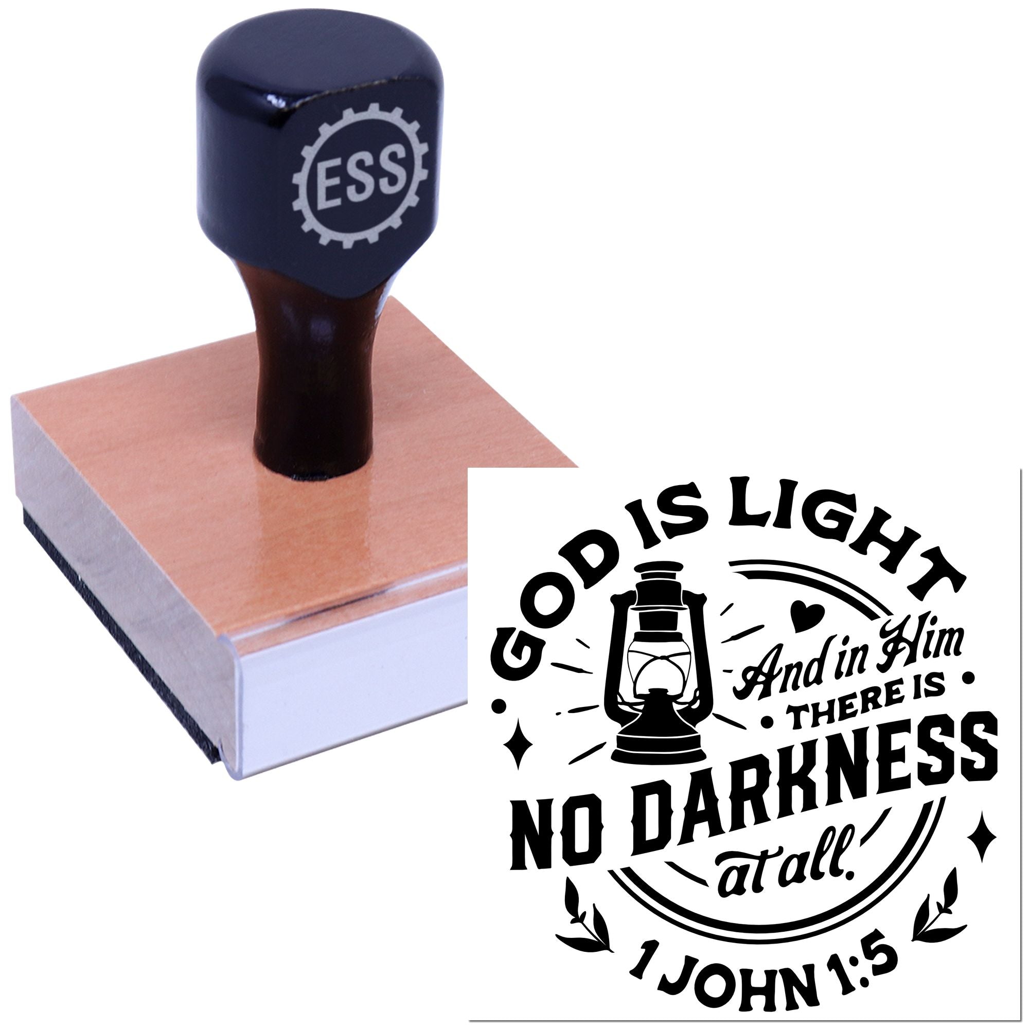 Heavenly Lantern Glow Postcard Rubber Stamp