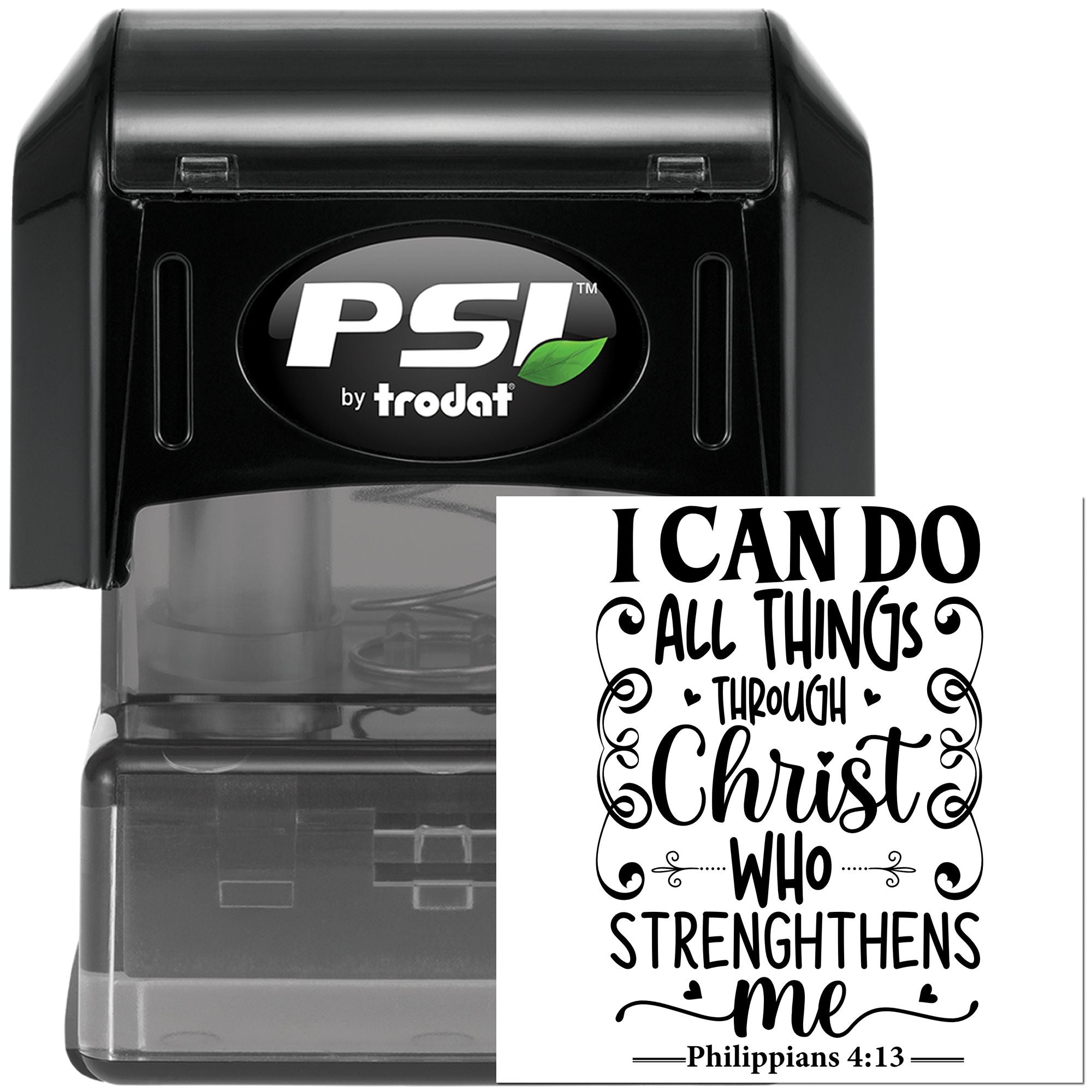 Pre-Inked Biblical Encouragement Poster Tag Stamp