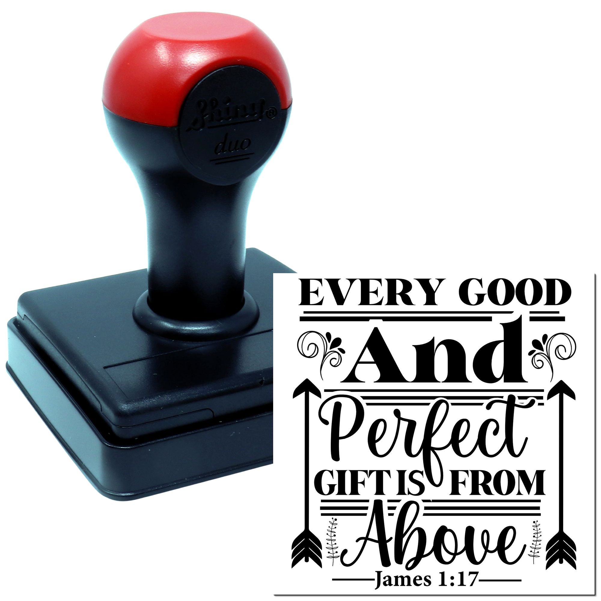 Duo Every Good And Perfect Gift Hand Stamp