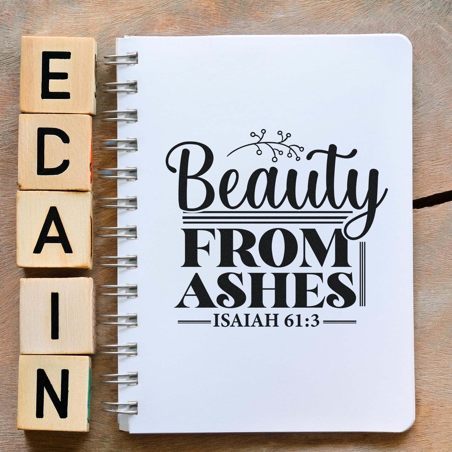 Self-Inking Beauty Ashes Card Stamp
