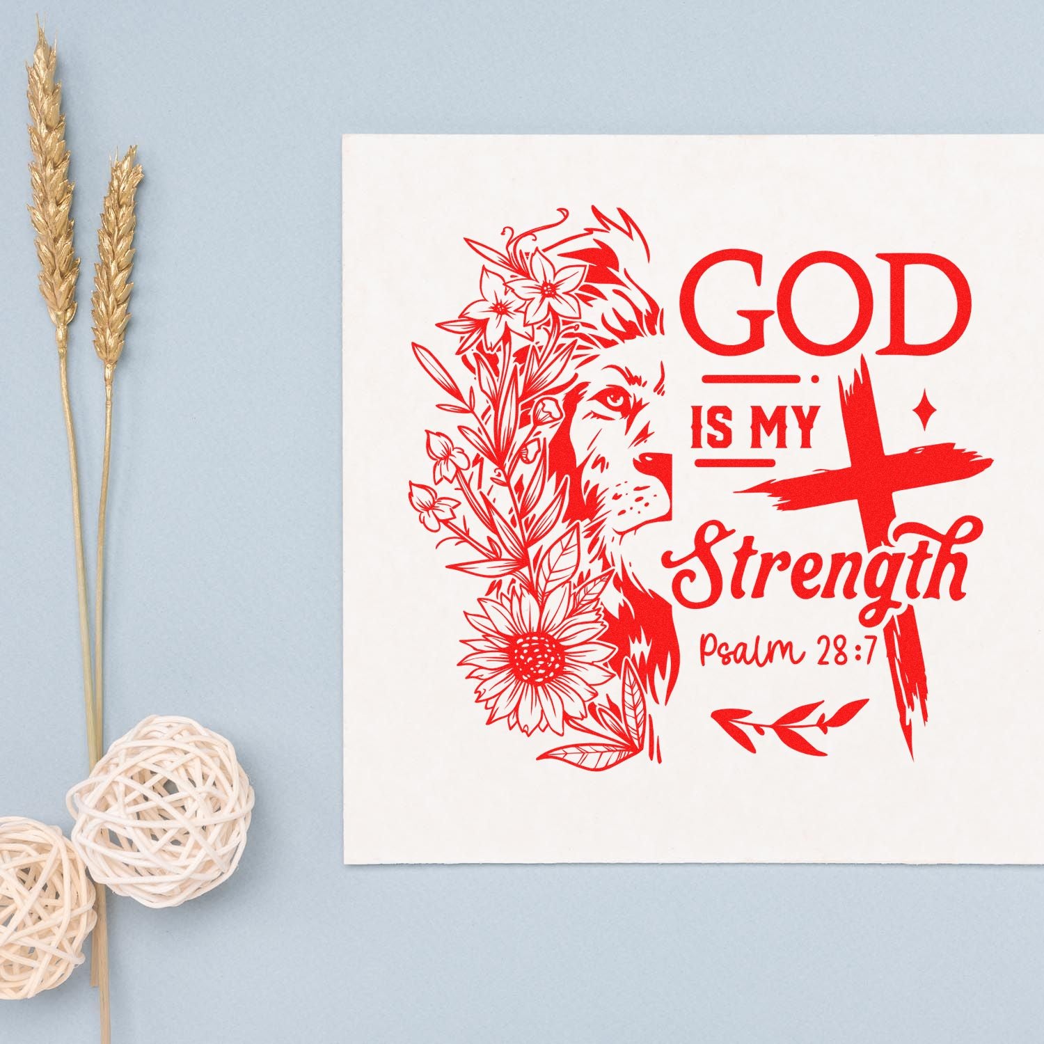 Self-Inking Divine Strength Card Making Stamp