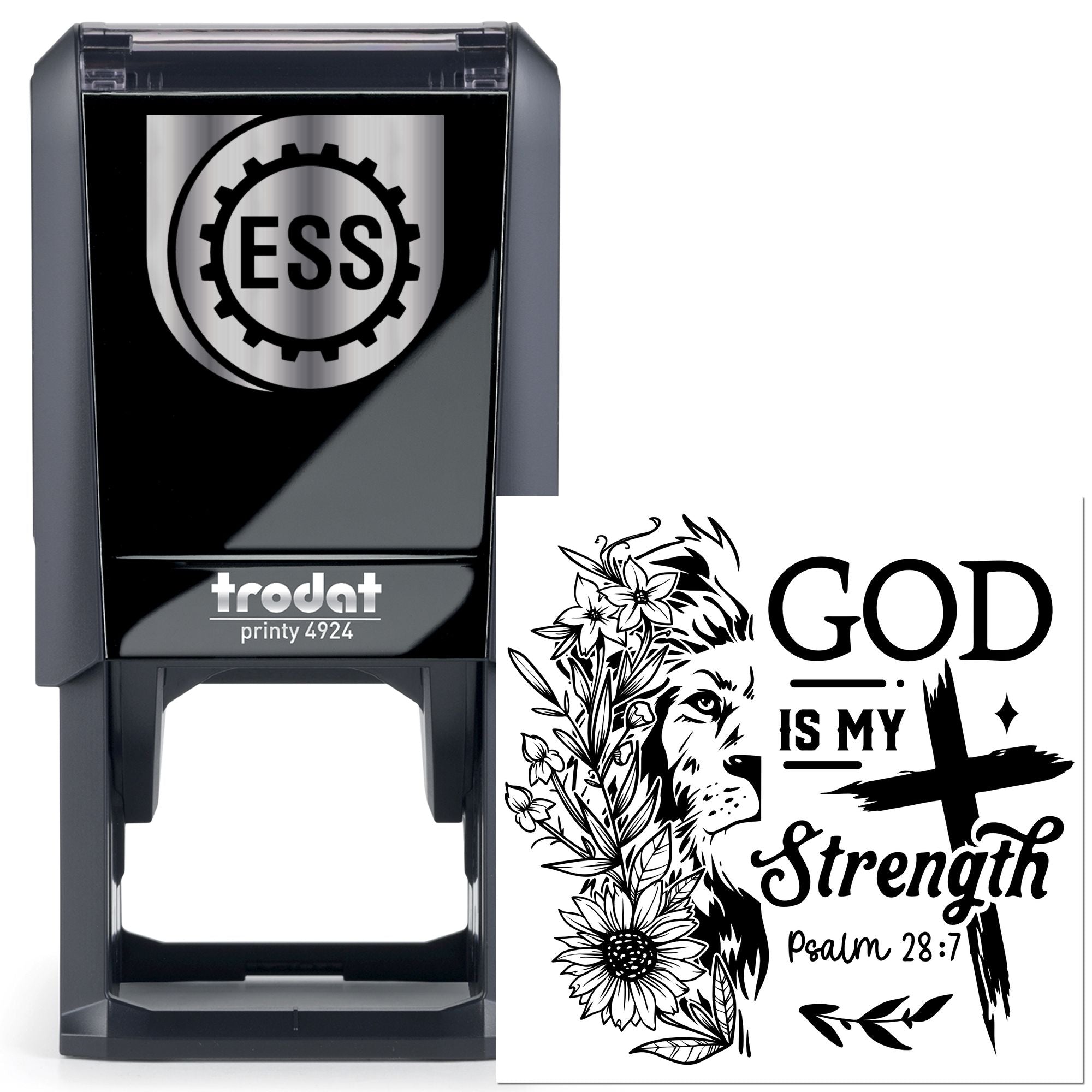 Self-Inking Divine Strength Card Making Stamp
