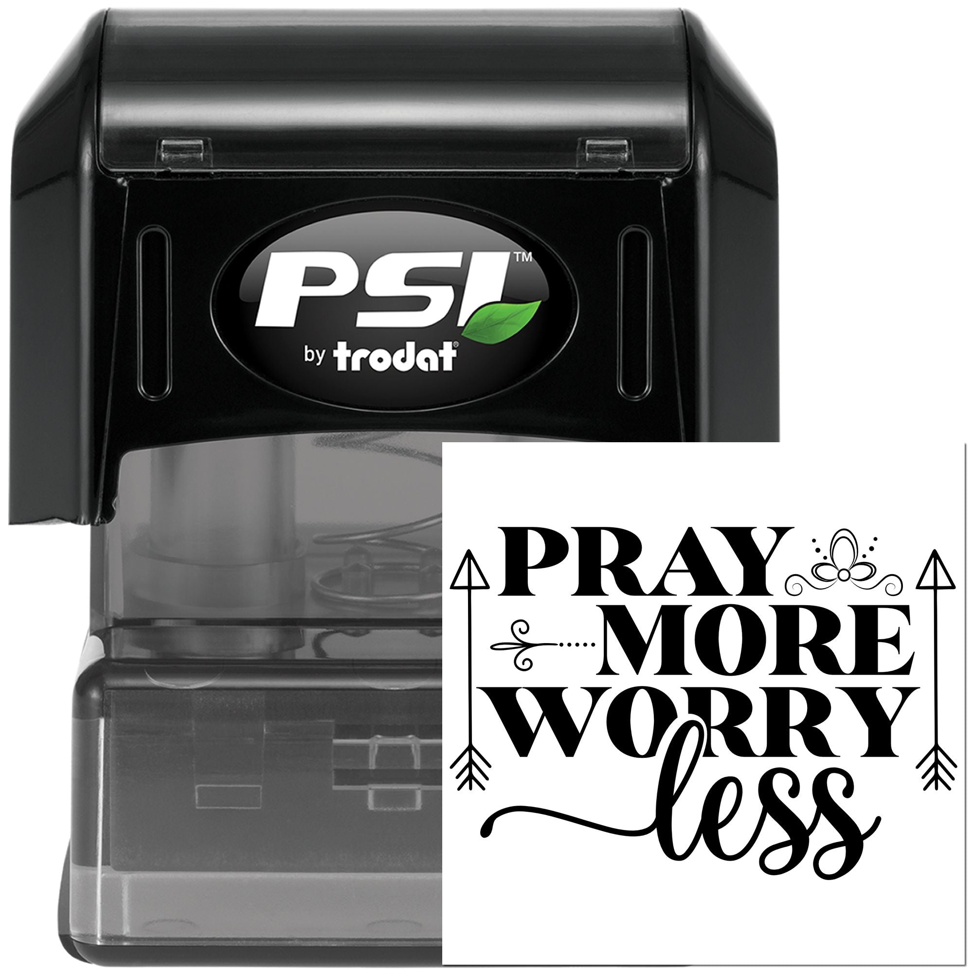 Pre-Inked Prayer Over Worries Card Stamp