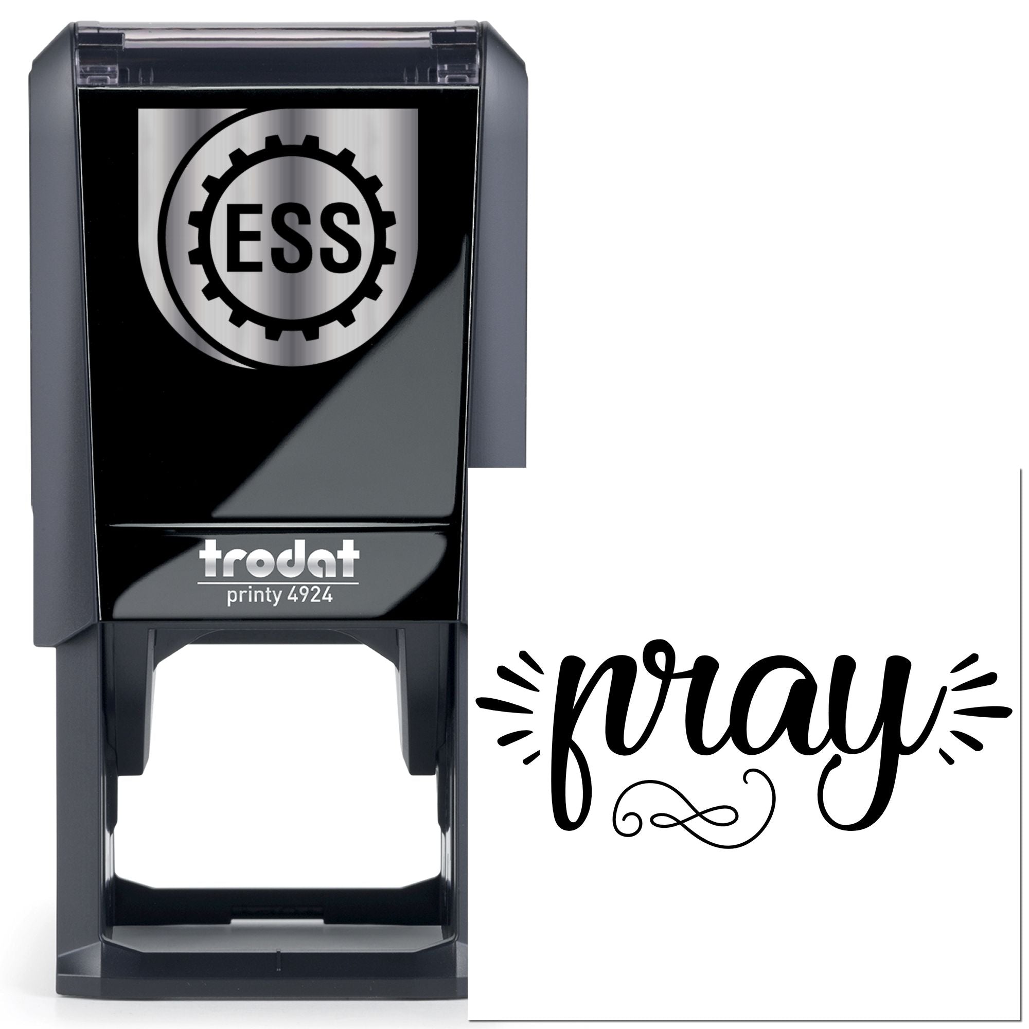 Self-Inking Prayer Script Greeting Card Stamp