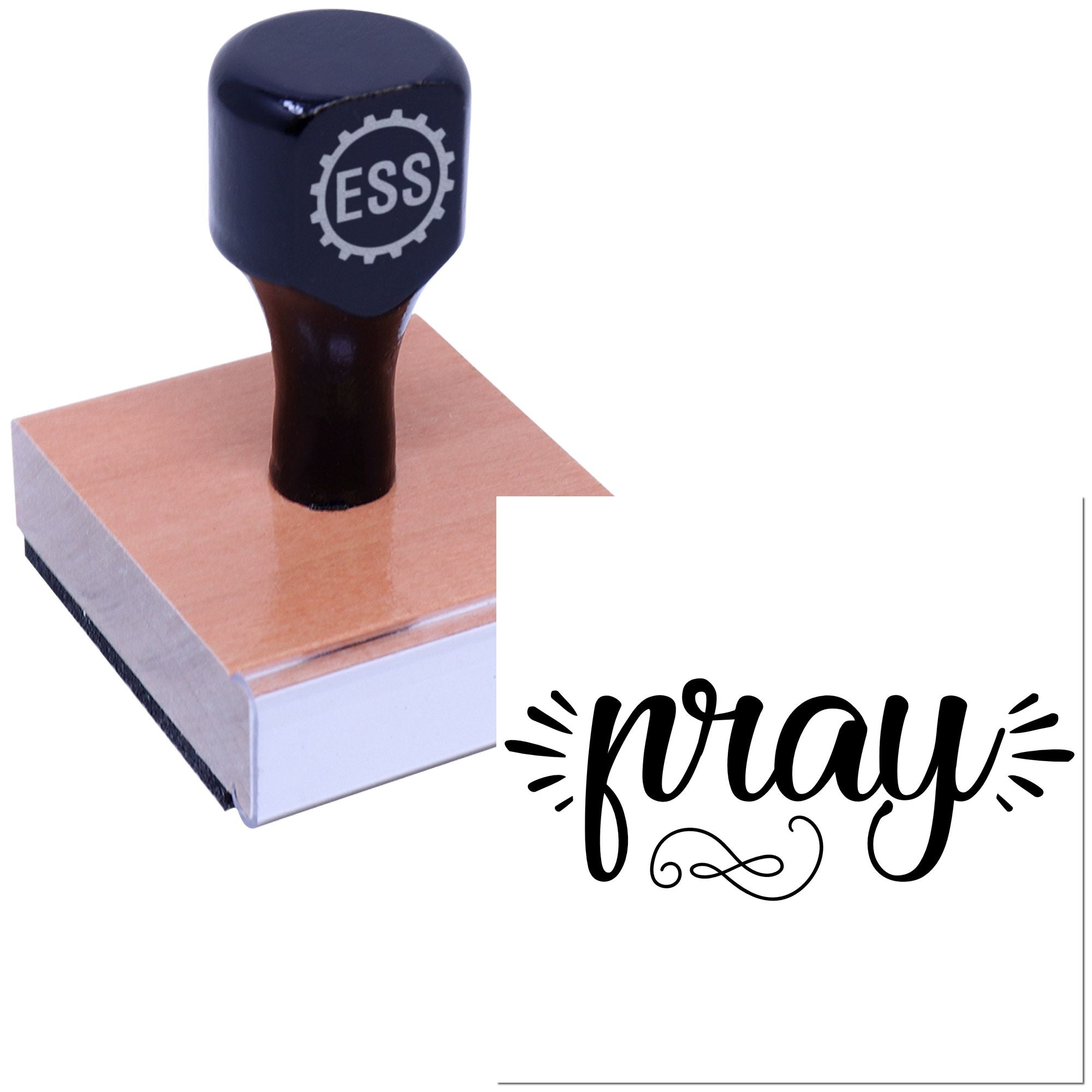 Friay Festive Flourish Note Card Rubber Stamp