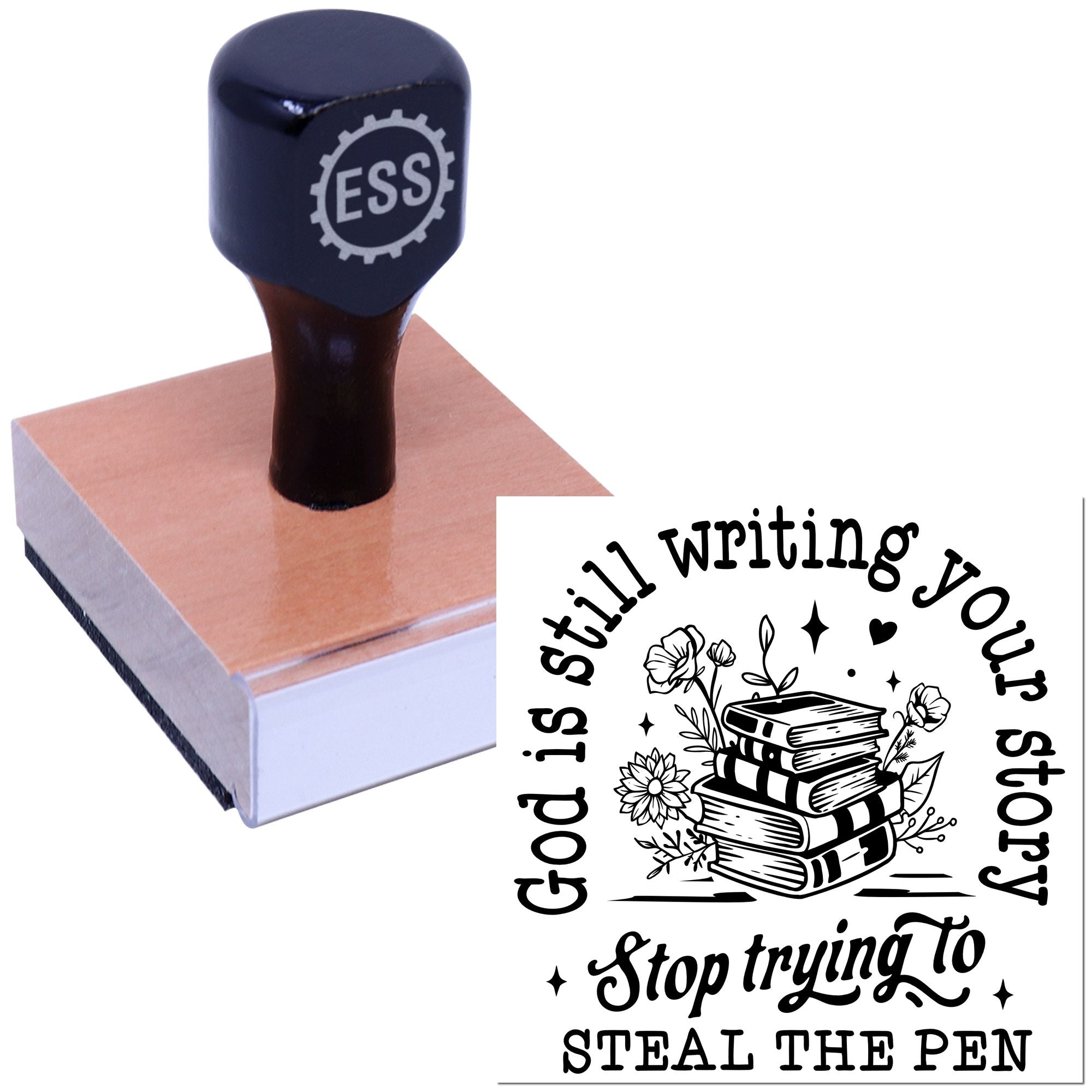 Divine Story Blooms Tag Rubber Stamp