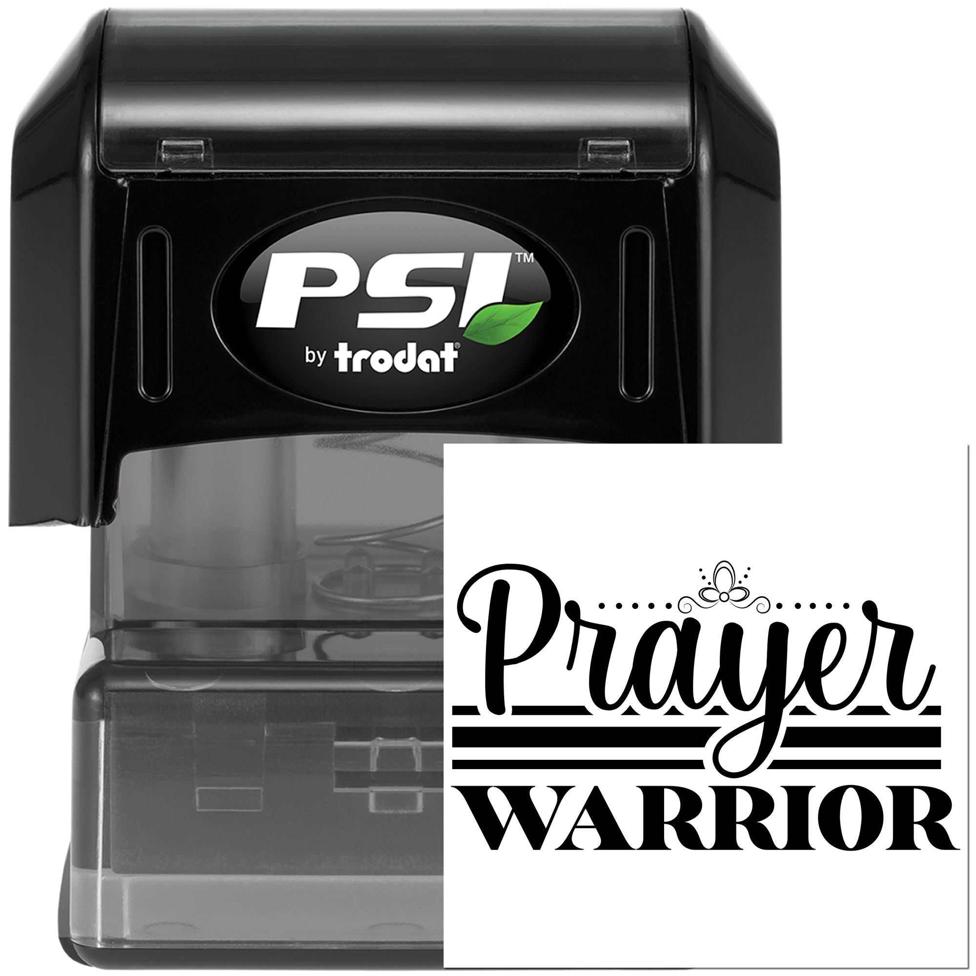 Pre-Inked Prayer Warrior Design Mini Card Stamp