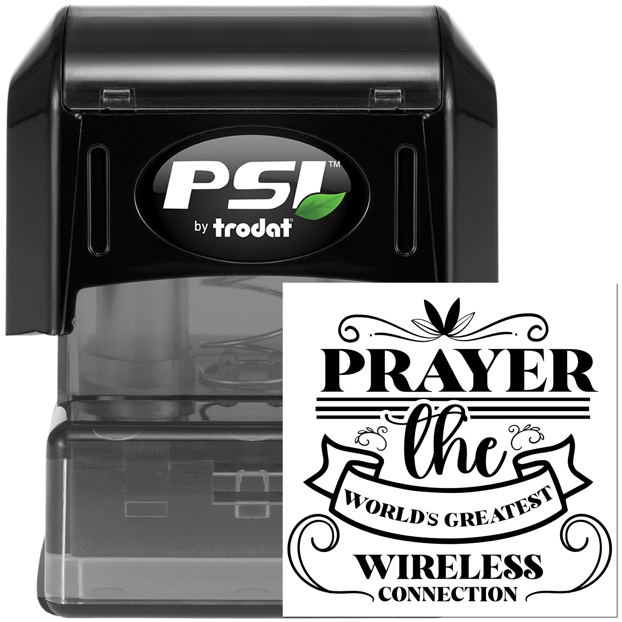 Pre-Inked Prayer World's Connection Tag Stamp