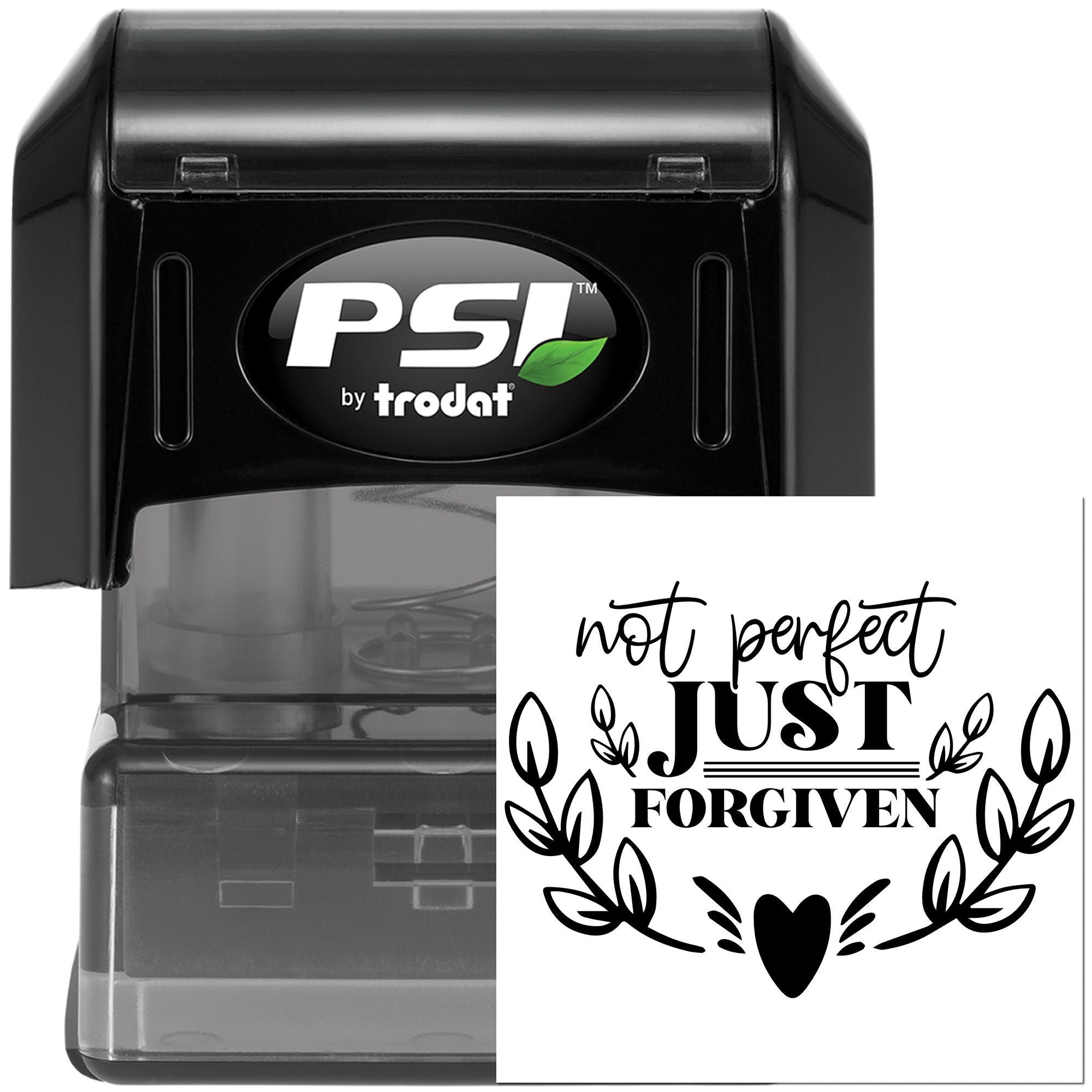 Pre-Inked Not Perfect Forgiven Scrapbook Stamp