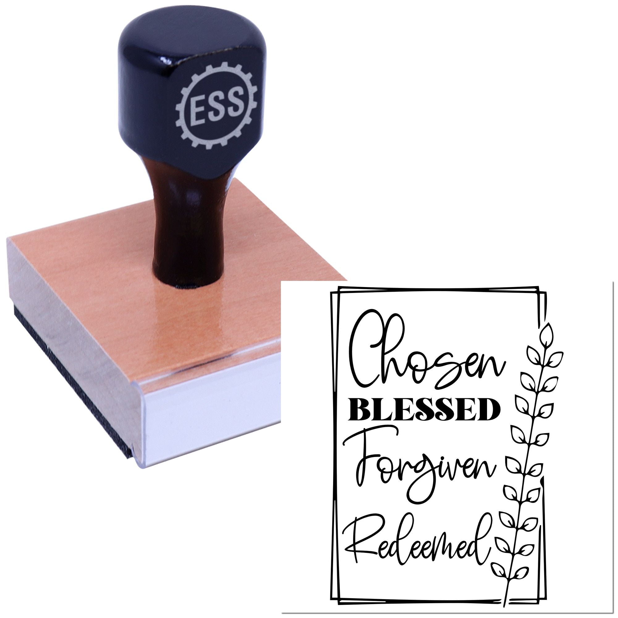 Grace Blessing Redemption Card Making Rubber Stamp