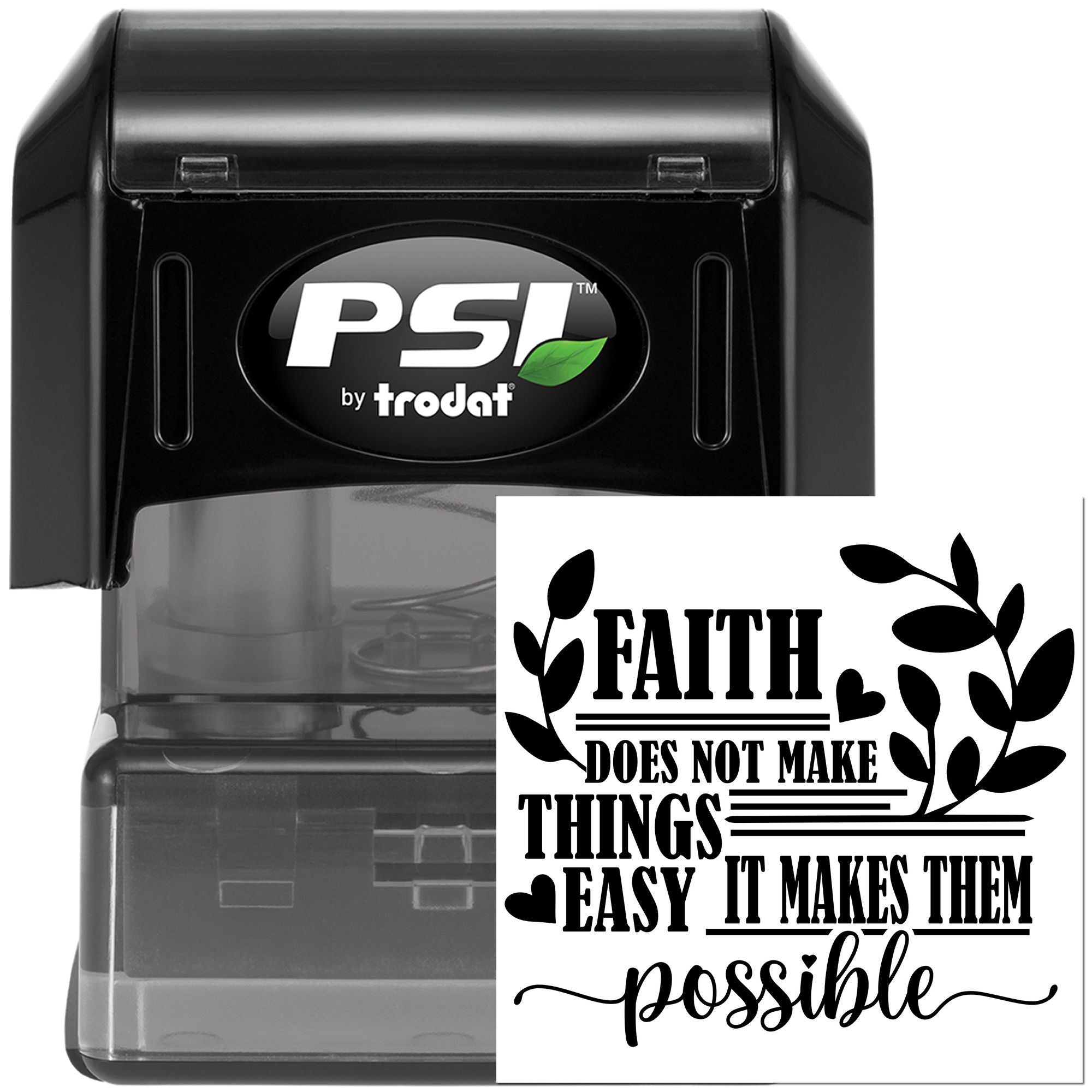 Pre-Inked Faith Makes Possible Crafting Stamp