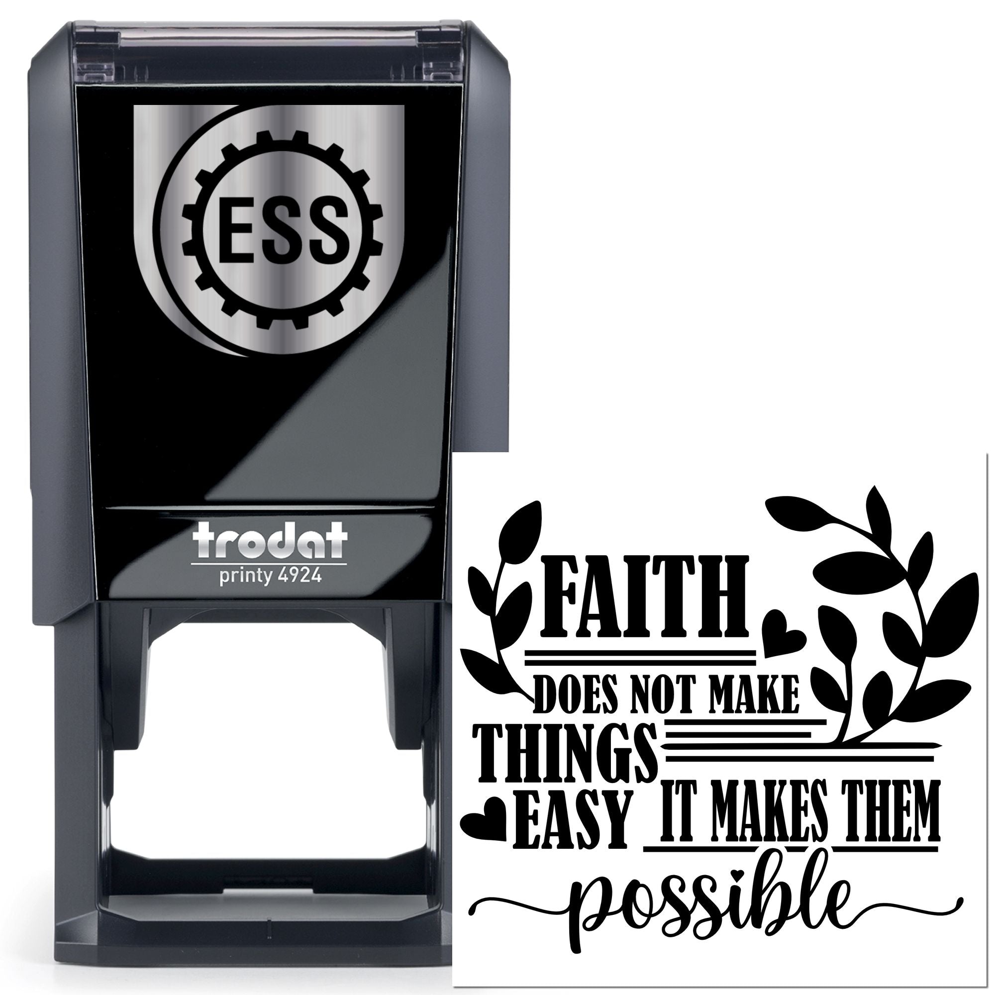Self-Inking Motivational Quote Card Making Stamp