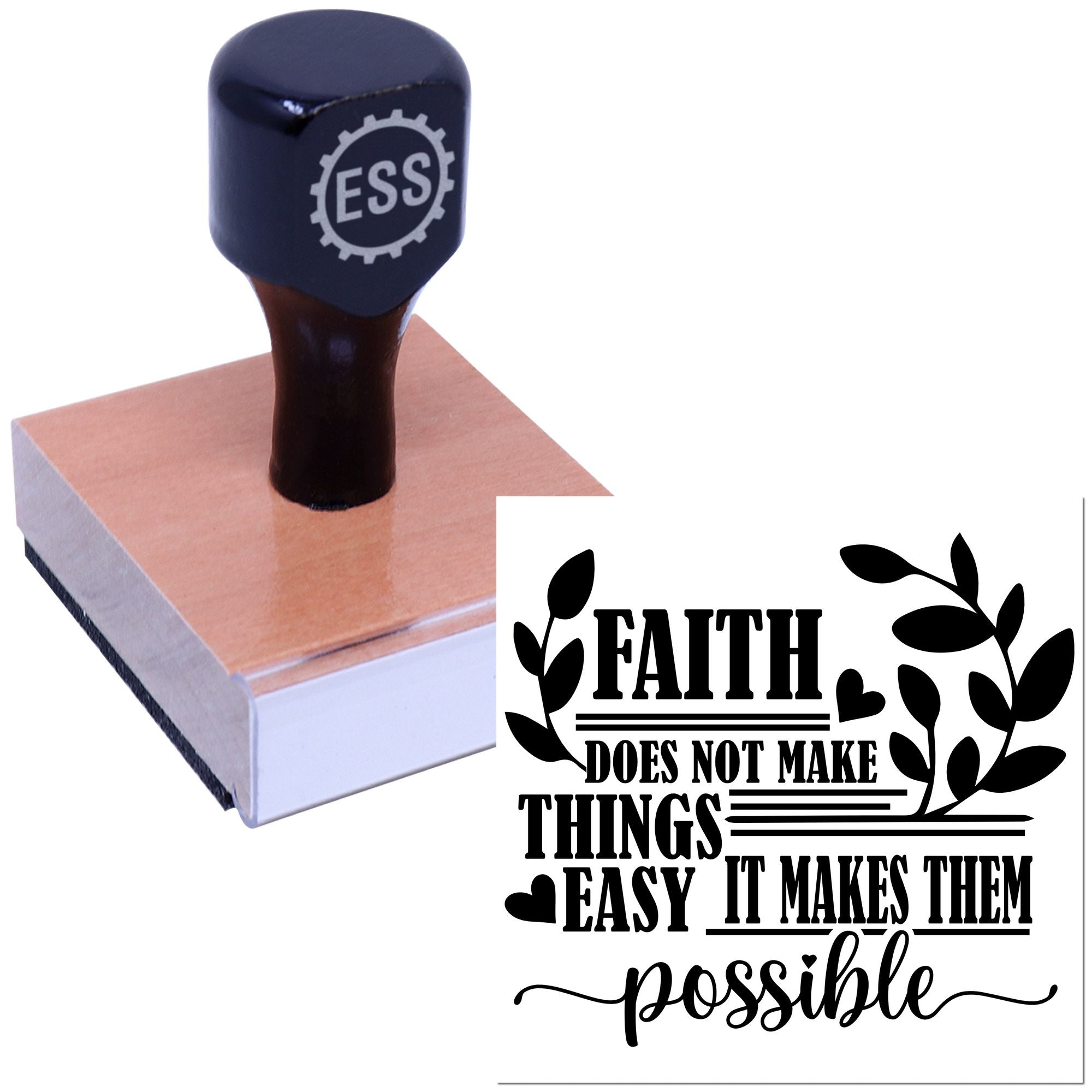 Faith Makes Possible Paper Craft Rubber Stamp