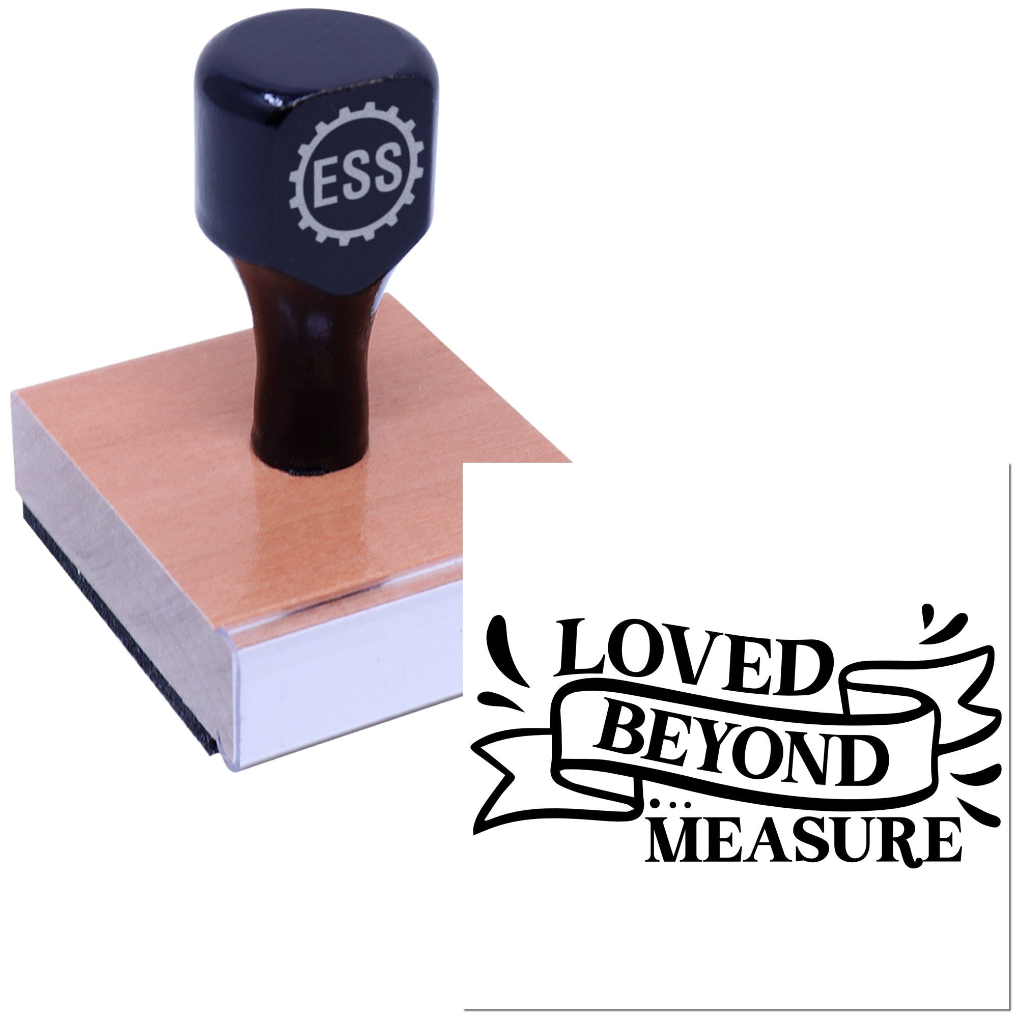 Boundless Love Banner Mini Card Rubber Stamp
