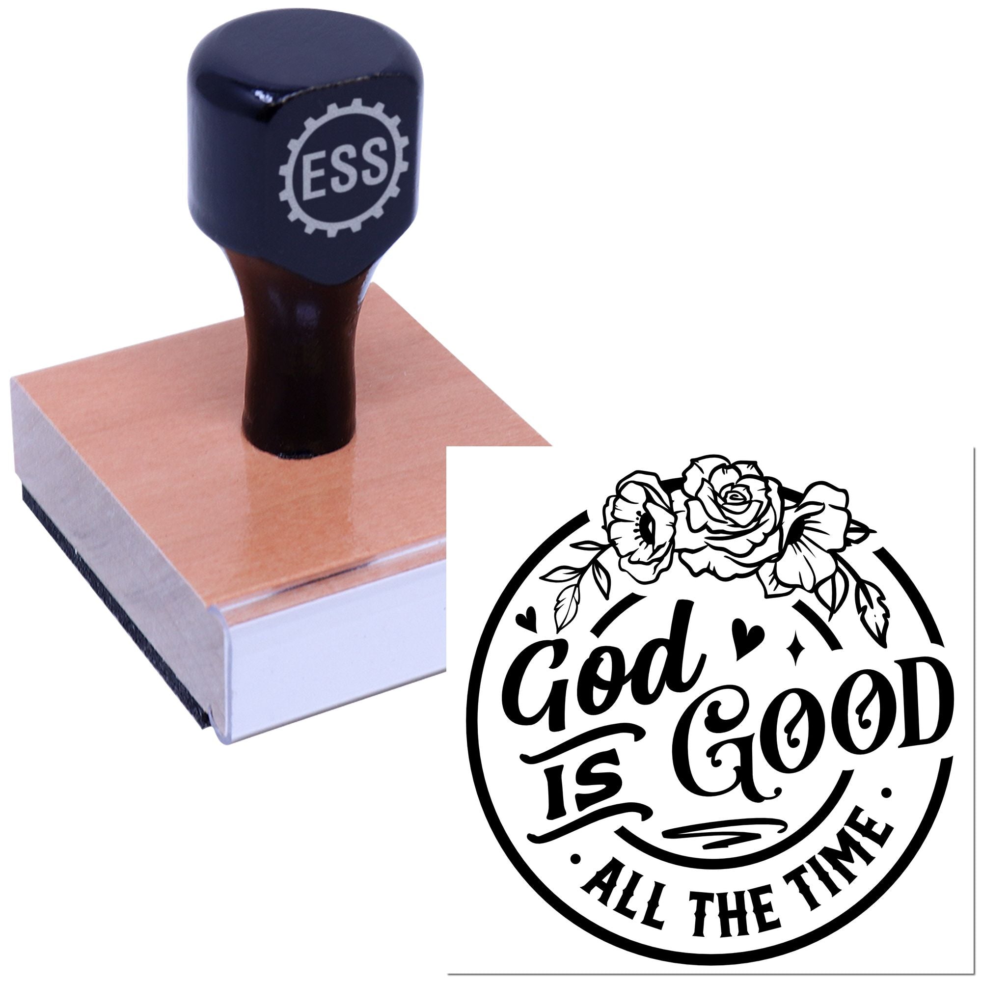 Divine Goodness Seal Favor Tag Rubber Stamp