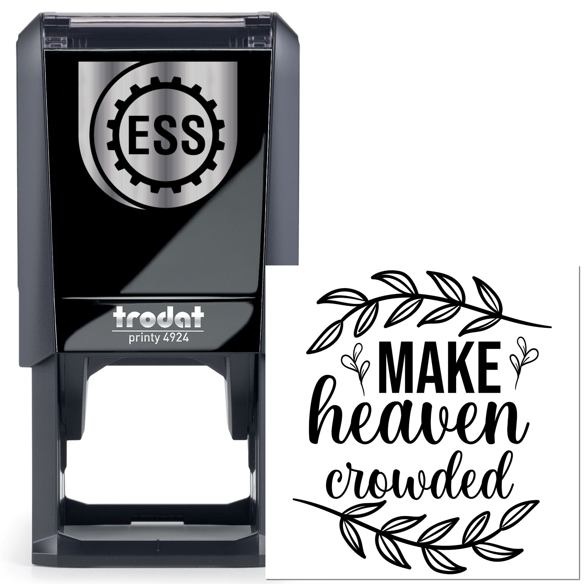 Self-Inking Crowded Heaven Favor Tag Stamp