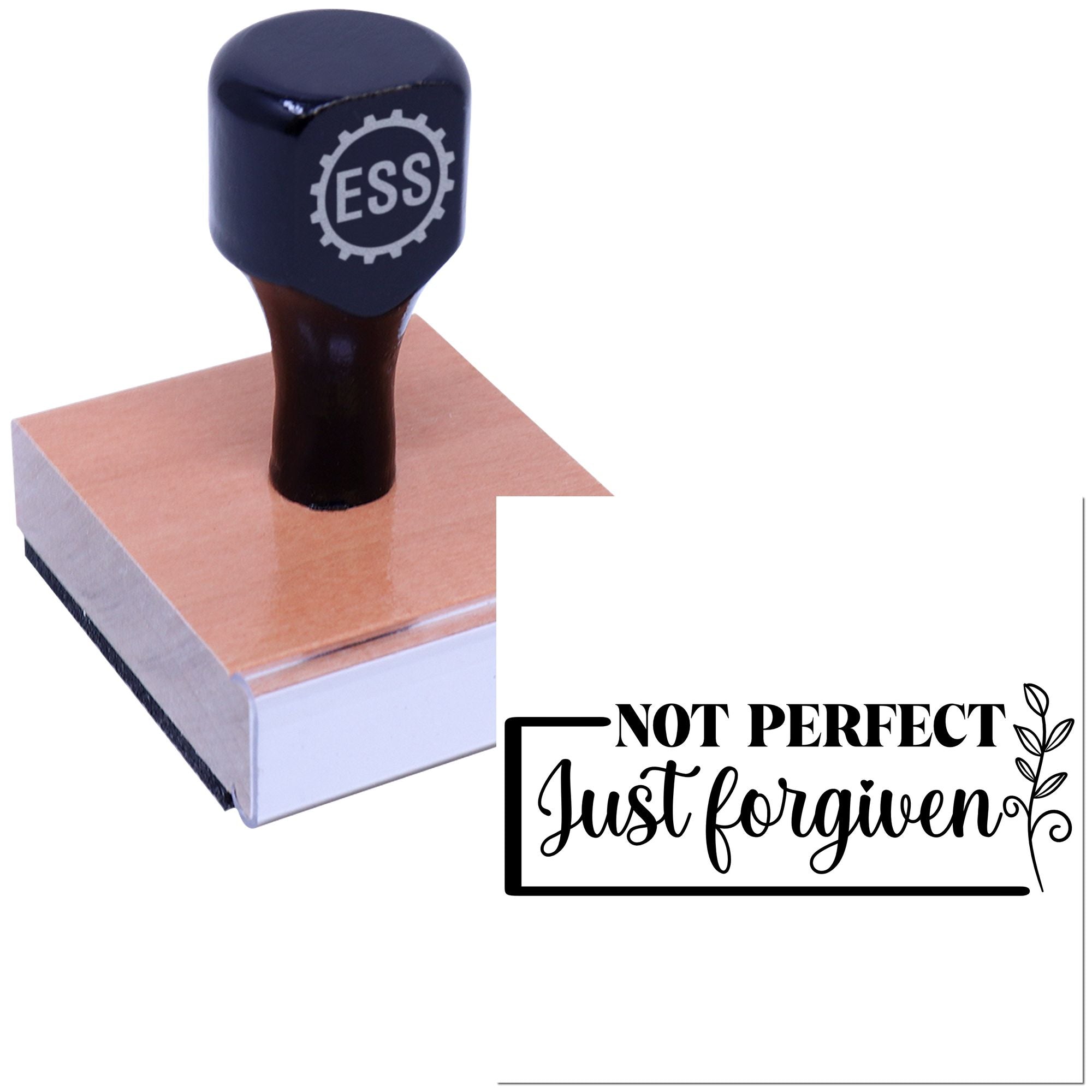 Flawed Yet Forgiven Party Favor Rubber Stamp