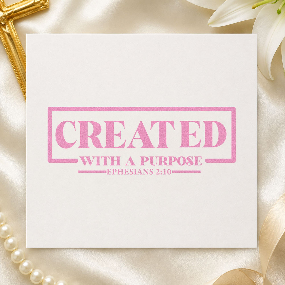 Created with a Purpose Box craft stamp in purple ink on cardstock, an easy option for scholarship gifts.