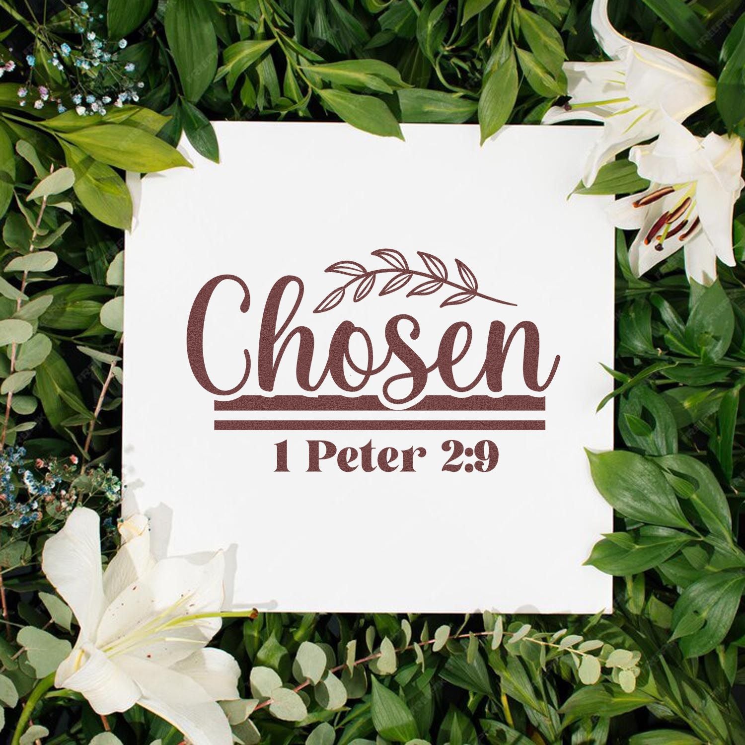 Pre-Inked Chosen By God Party Favor Stamp