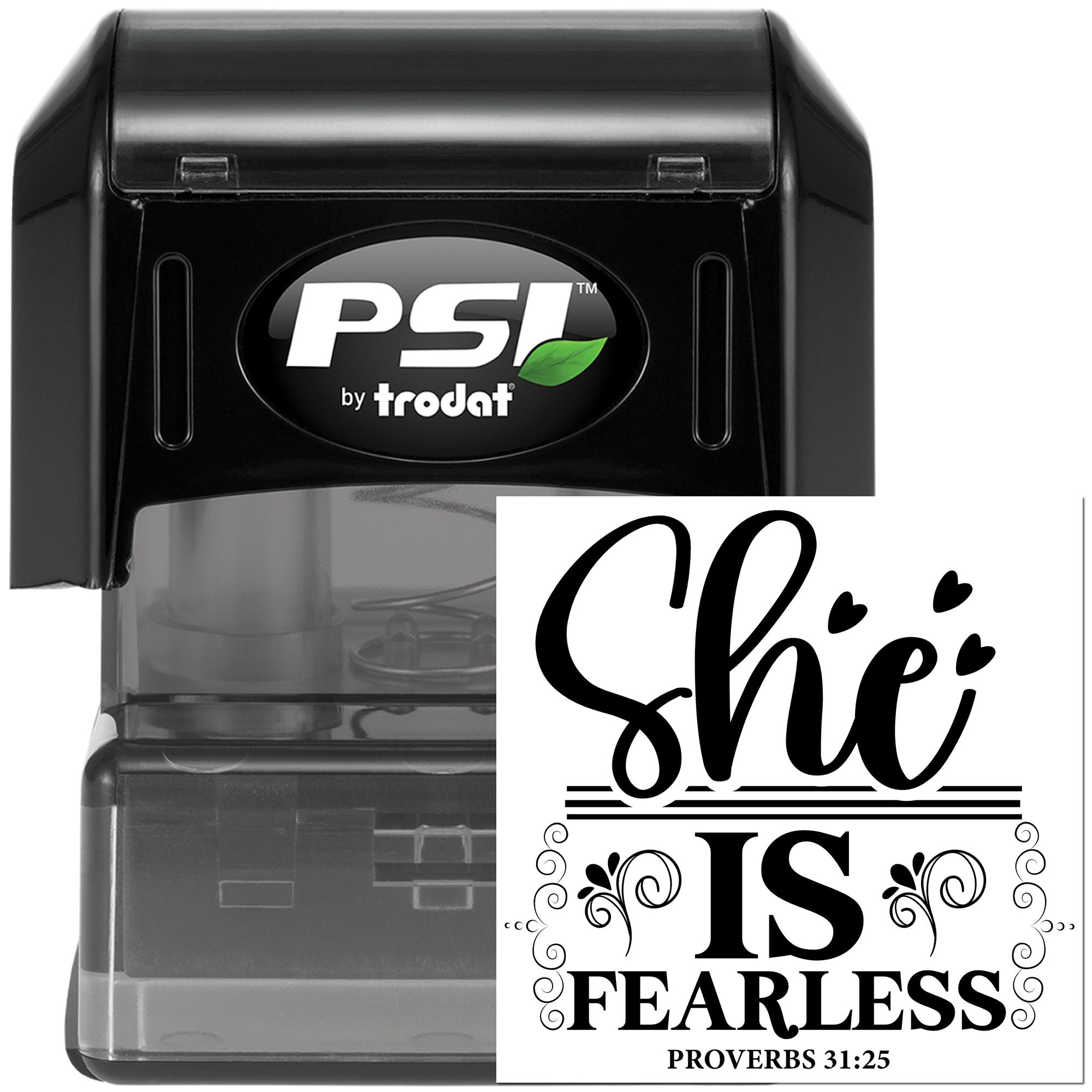 Pre-Inked She Is Fearless Scrapbooking Stamp