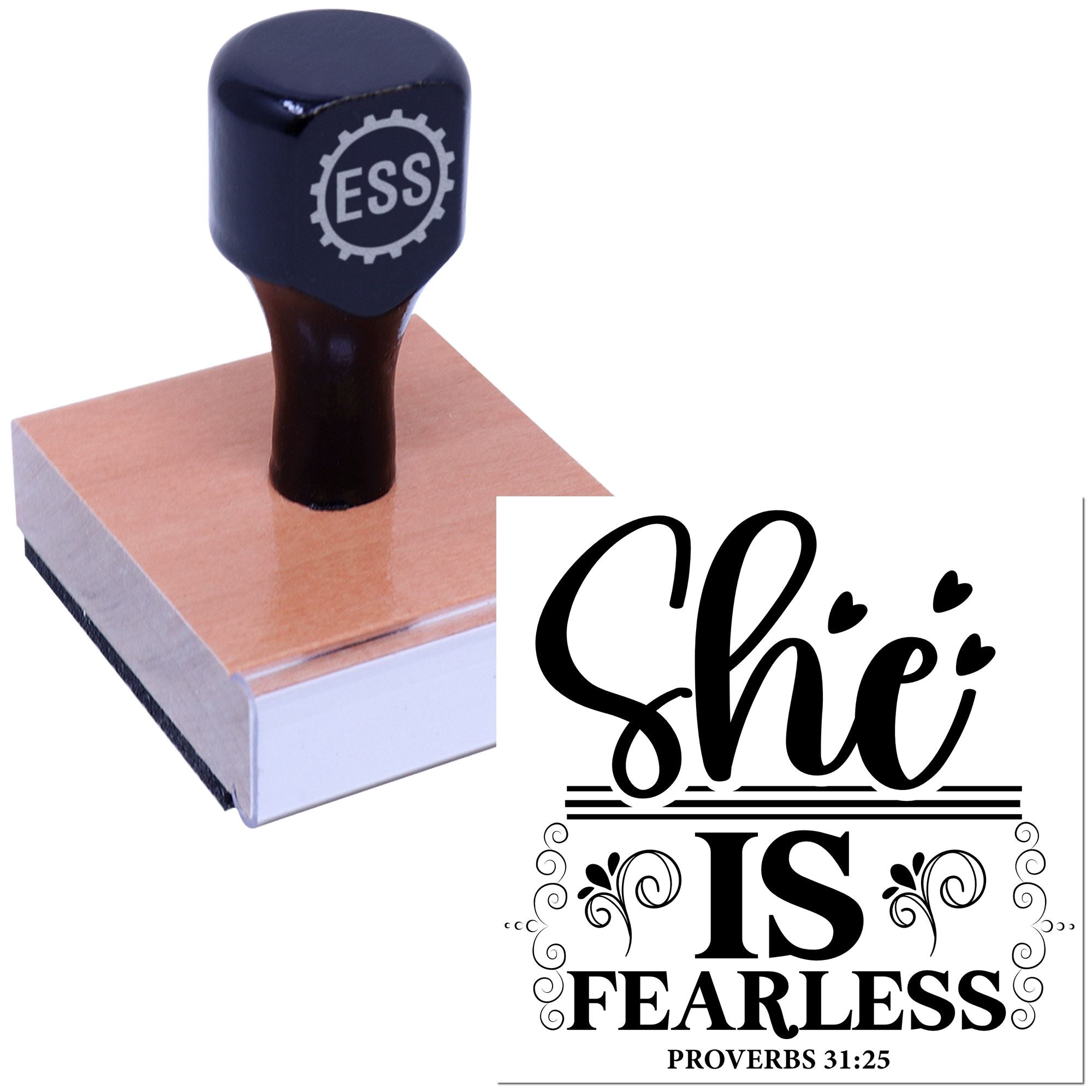 Bold Faith Typography Card Making Rubber Stamp