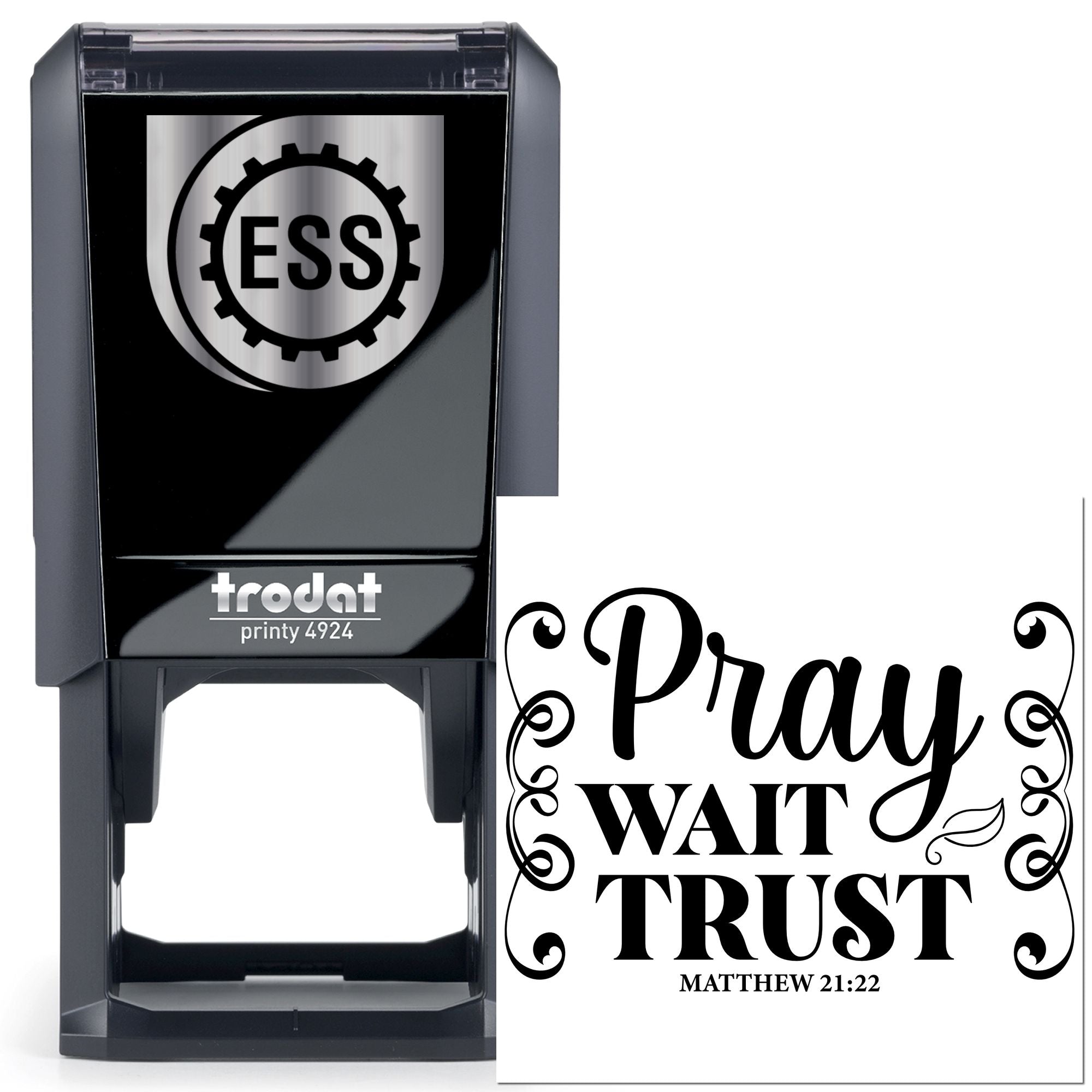 Self-Inking Faithful Trust Handcraft Stamp