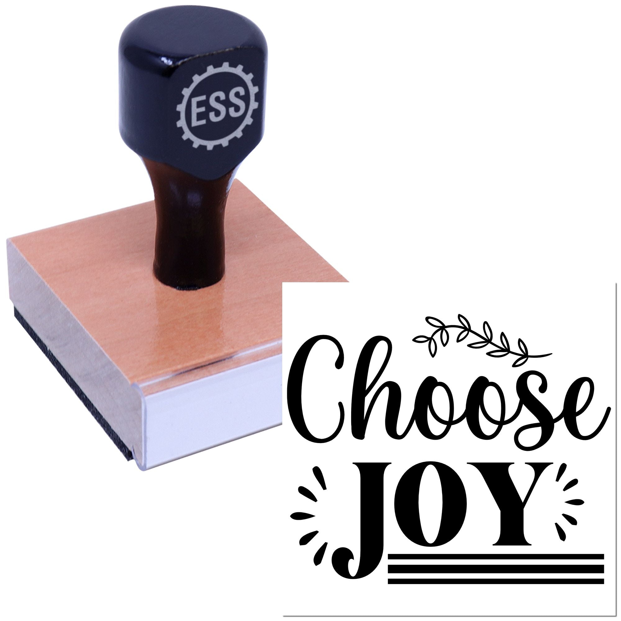 Choose Joy Print Paper Craft Rubber Stamp