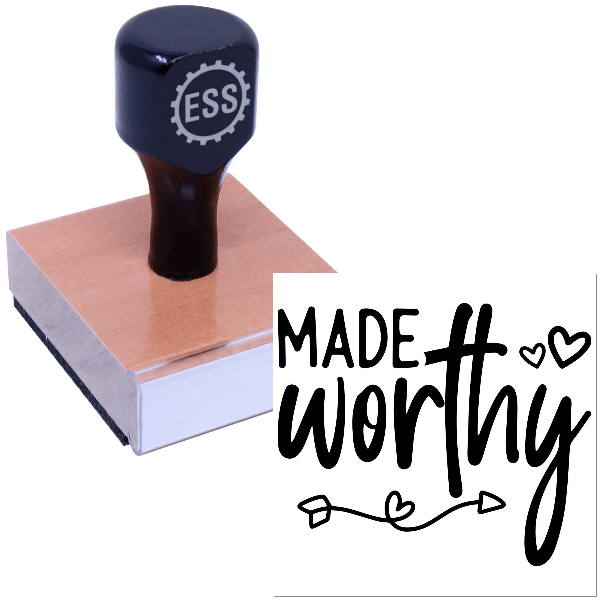 Empowered Heart Arrow Mini Card Rubber Stamp