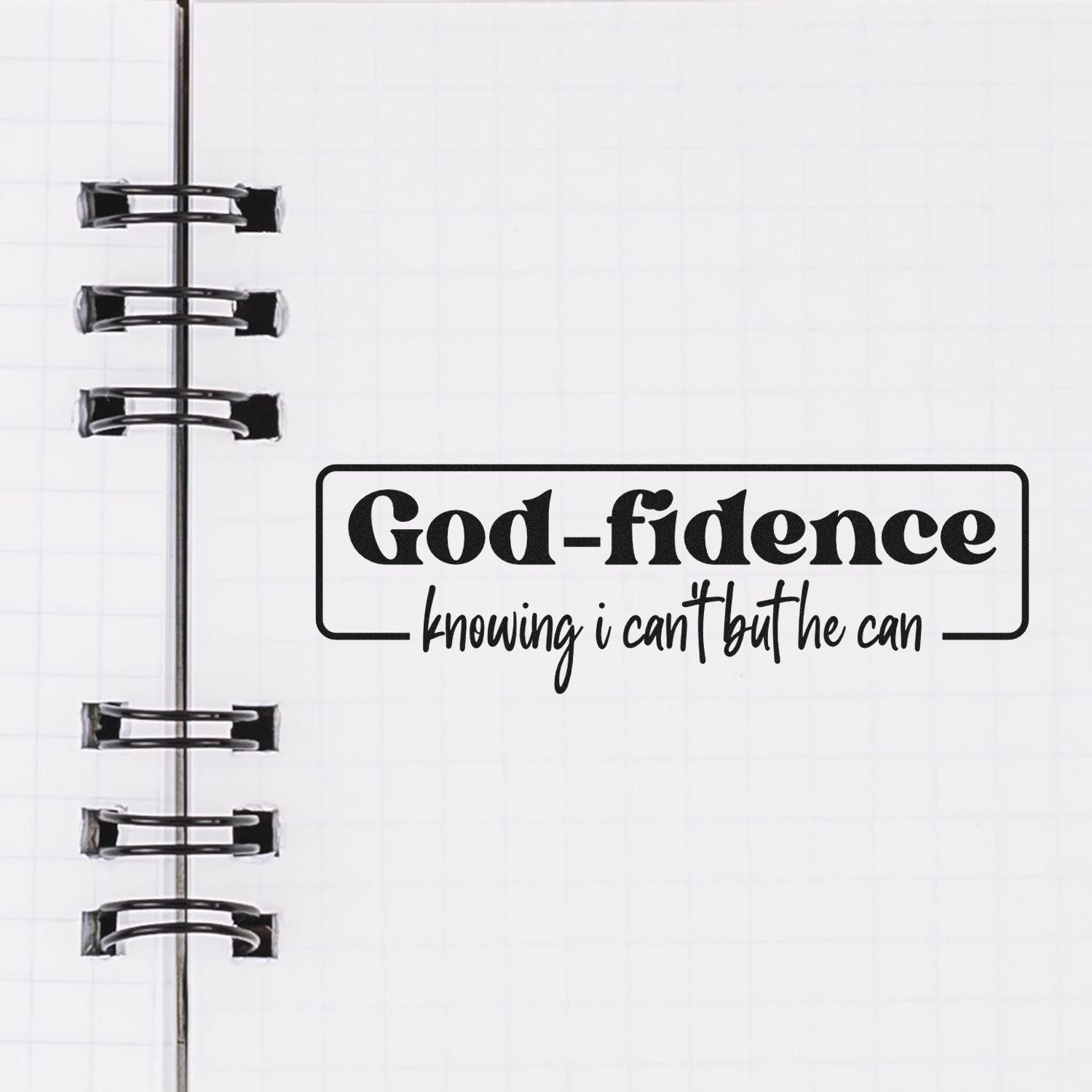 Pre-Inked God-Fidence Daily Reminder Favor Tag Stamp