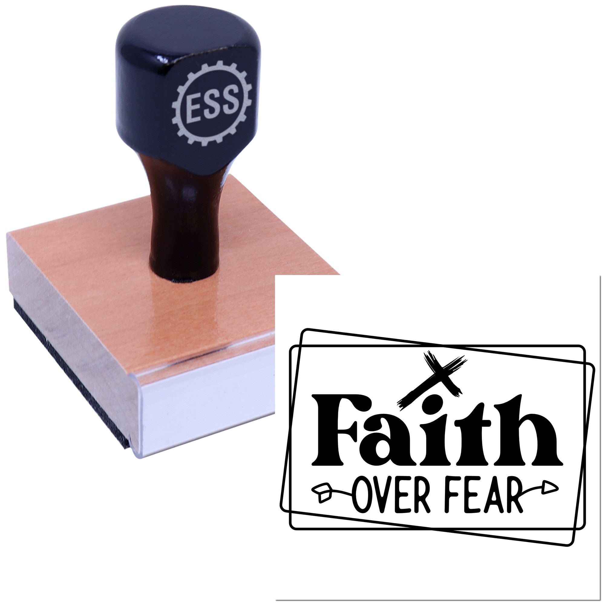 Courage Through Faith Scrapbook Rubber Stamp