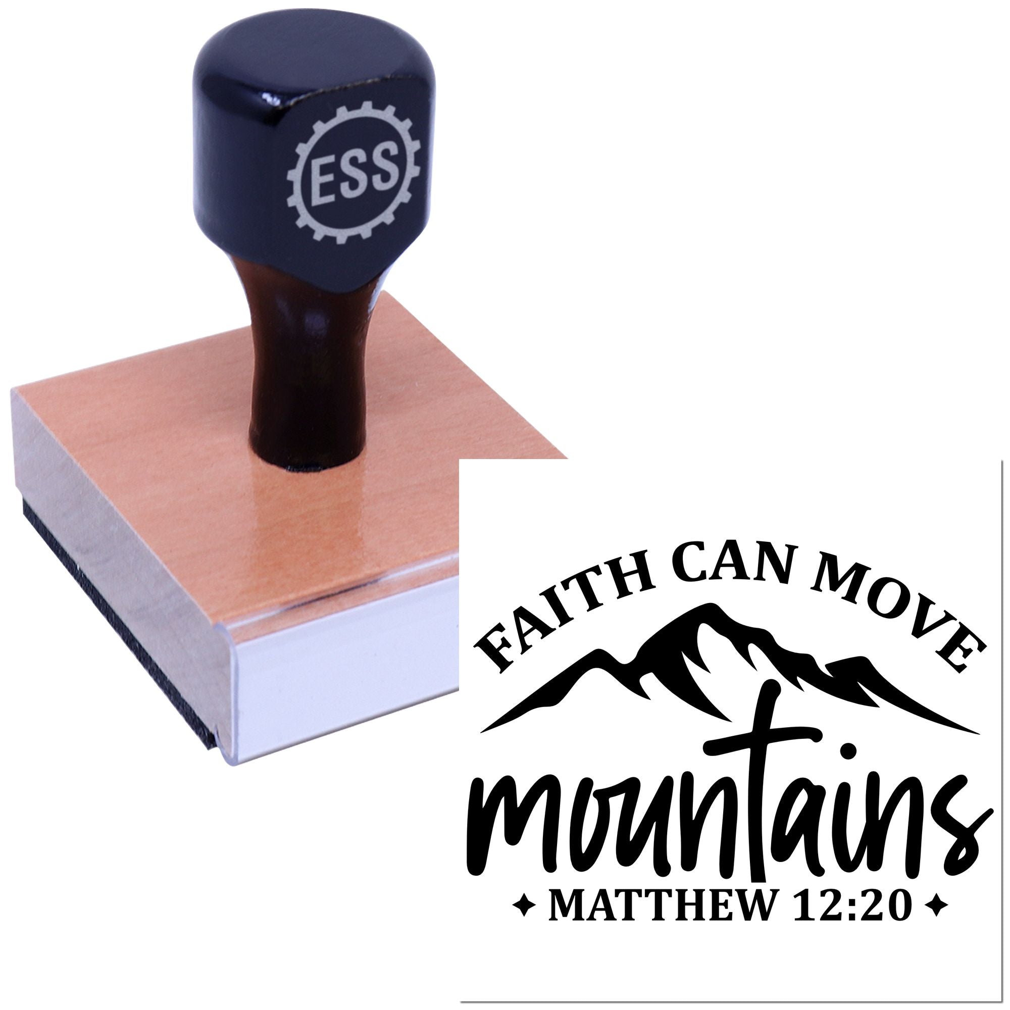 Faith Moves Mountains Crafting Rubber Stamp