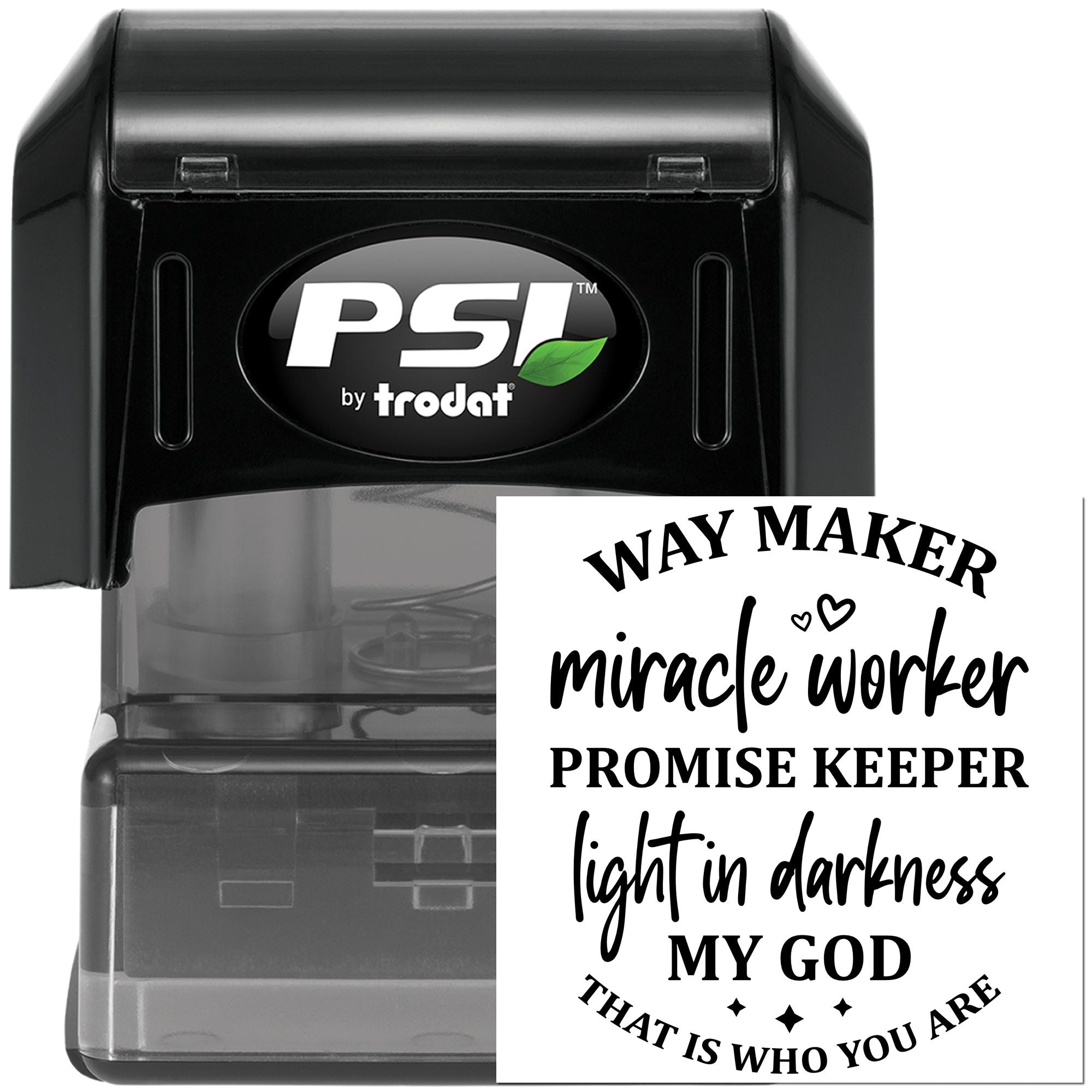 Pre-Inked Miracle Worker Song Card Stamp