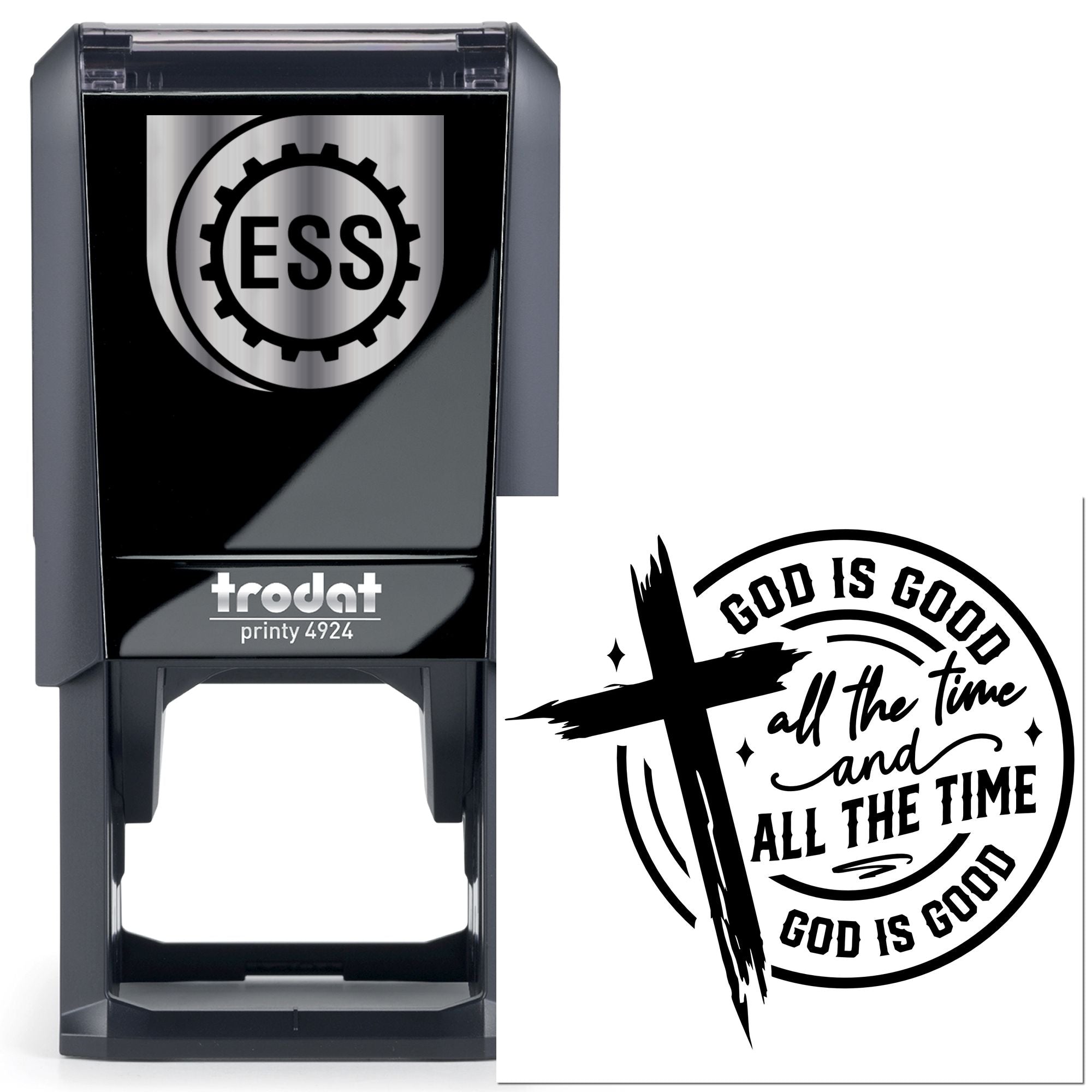 Self-Inking Praise Cross Handcraft Stamp